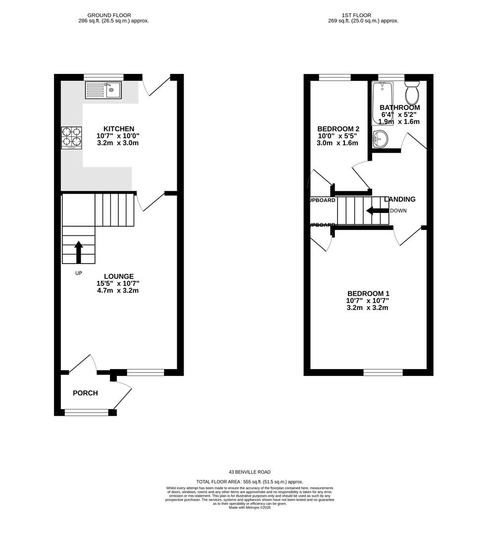 43, Benville Road, Weymouth floorplan