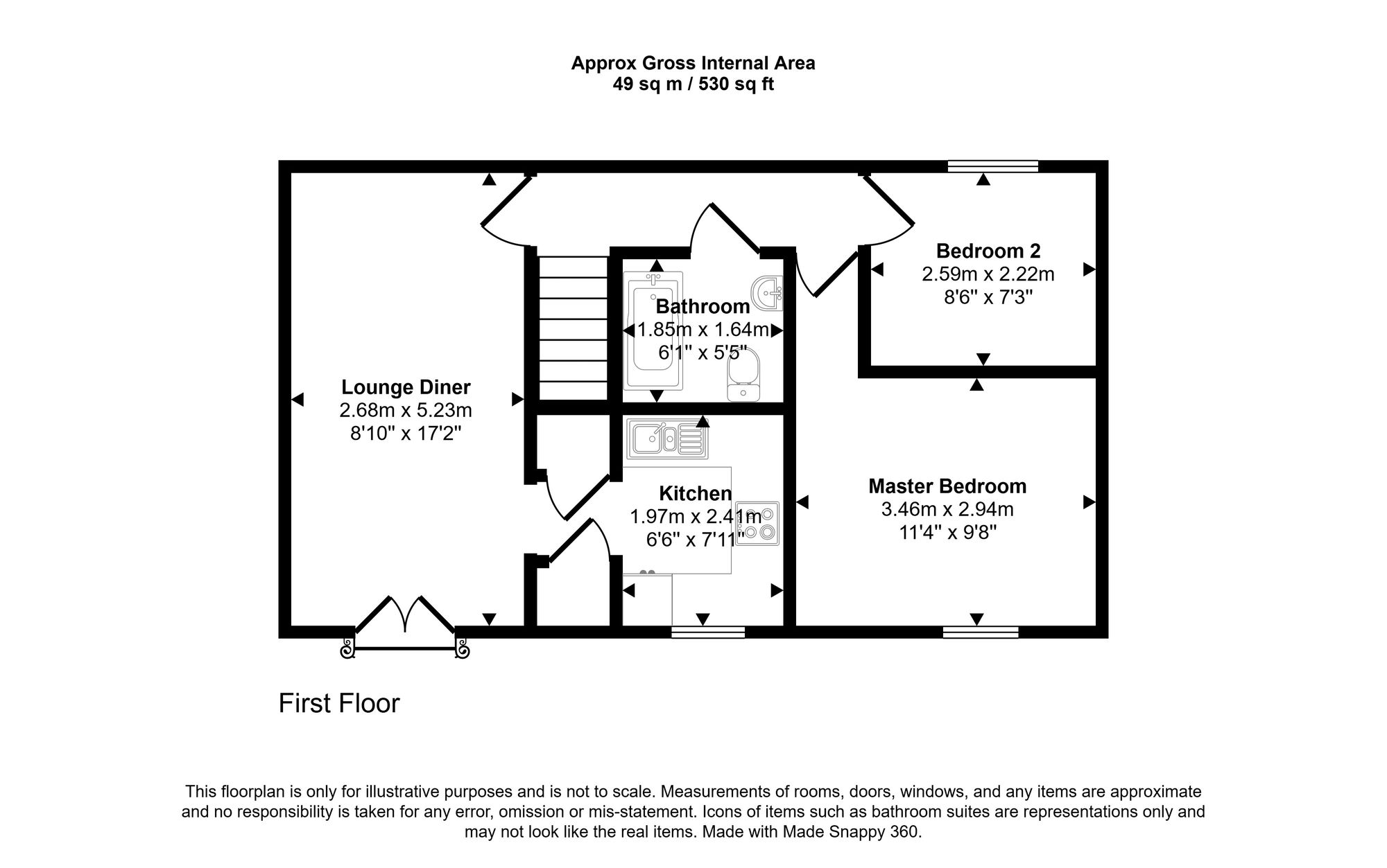 1 Pollard Road, Weston-Super-Mare floorplan