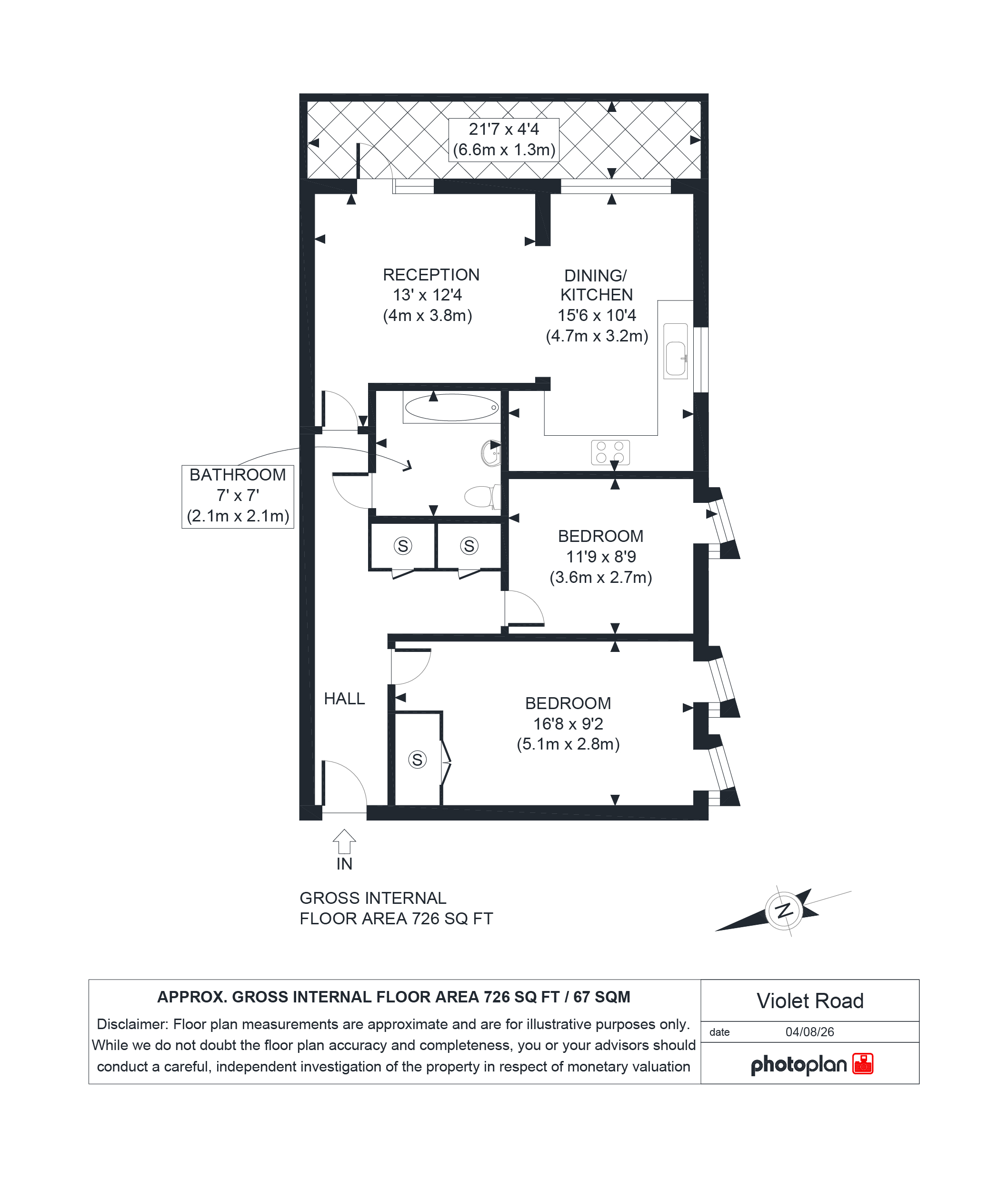 Violet Road, London floorplan