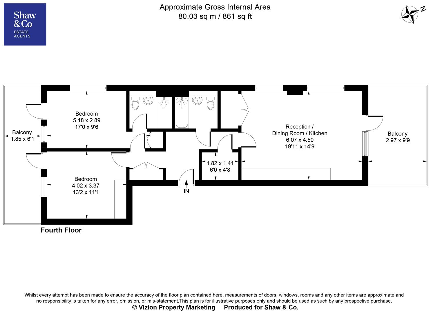 Flat 25, Poppy House, 6 Earl Haig Close, Hounslow floorplan