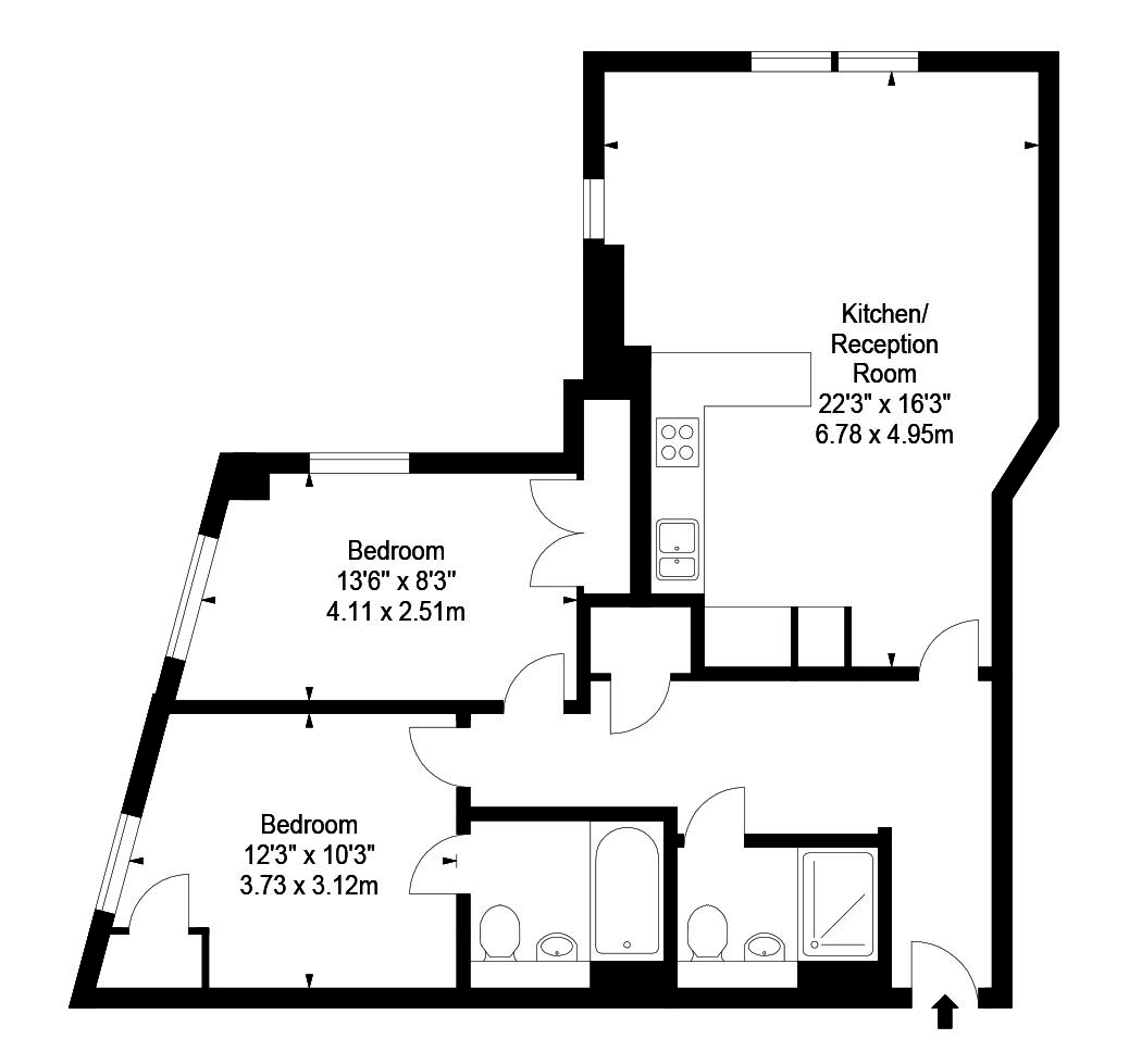 2 Bedrooms Flat to rent in Merchant Square, Paddington, London W2