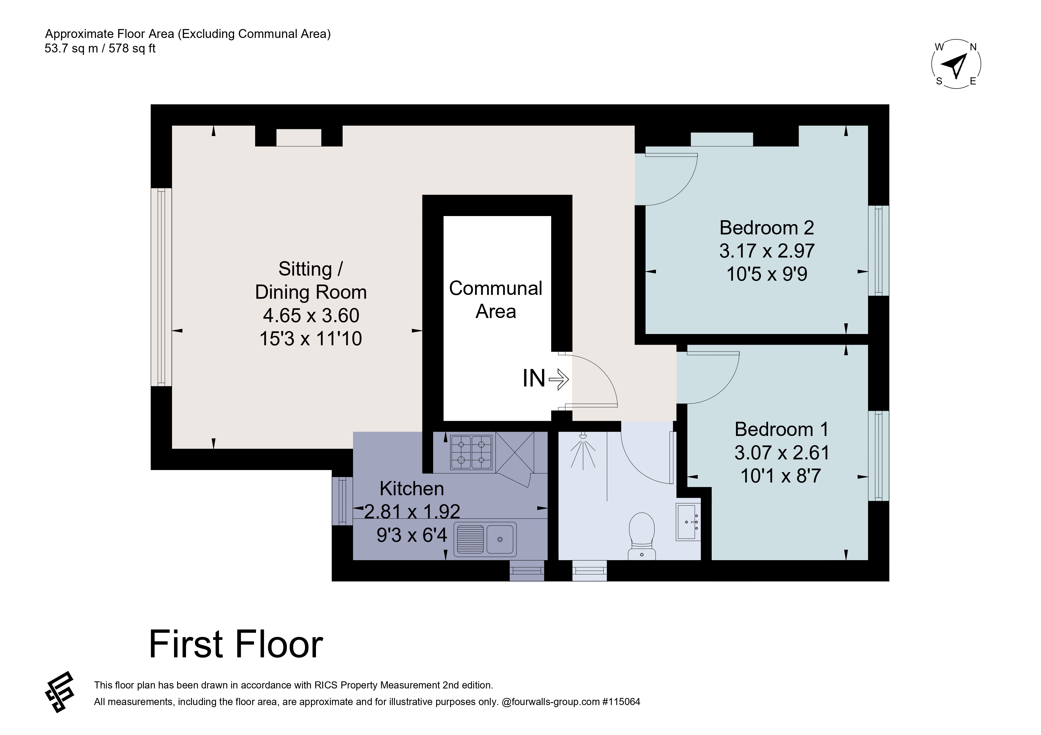 First Floor Flat, 6, Cotham Side, Bristol floorplan