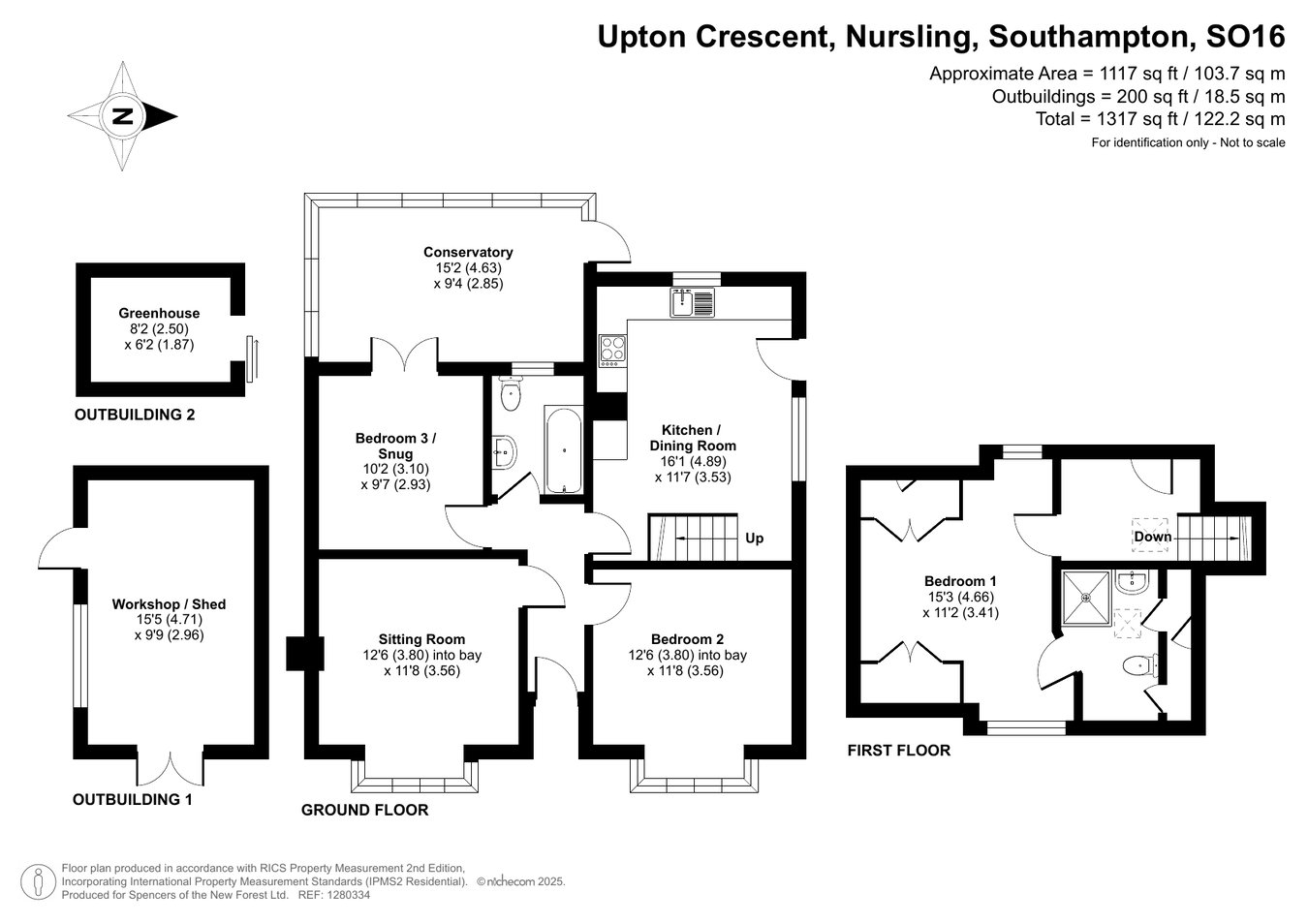 56, Upton Crescent, Southampton floorplan