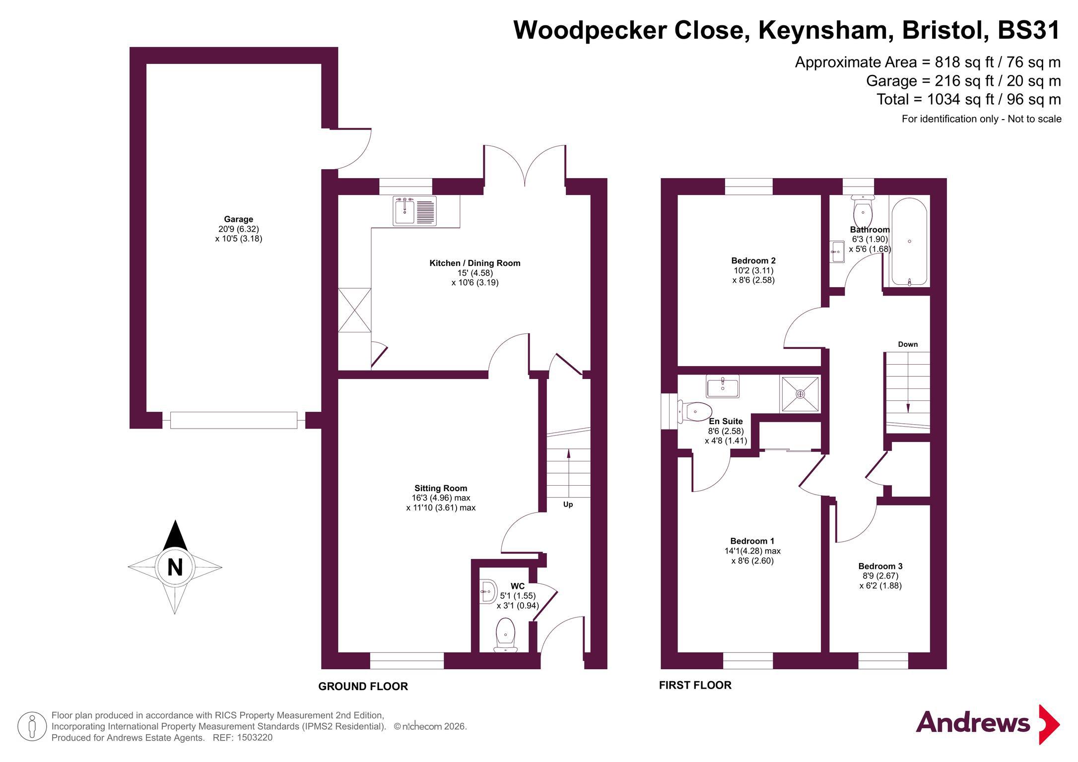 46, Woodpecker Close, Bristol floorplan