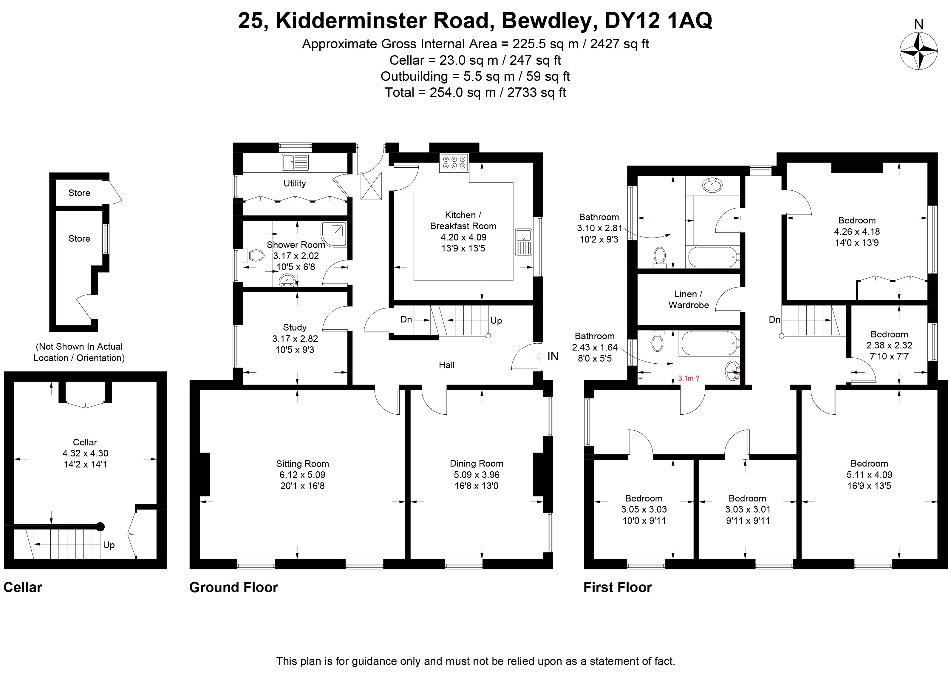 Rossendale House, 25, Kidderminster Road, Bewdley floorplan