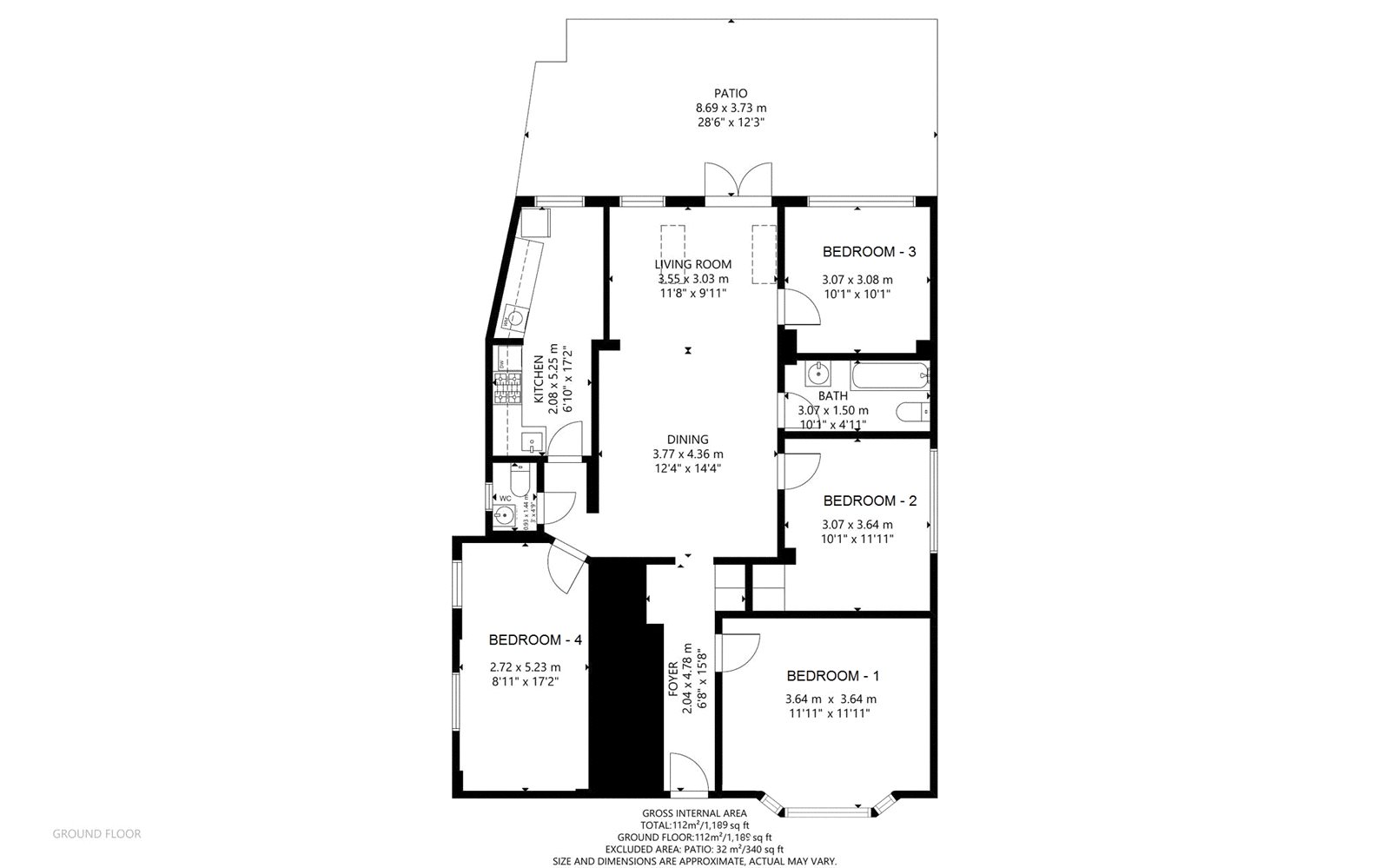85, 4, Watford Way, London floorplan