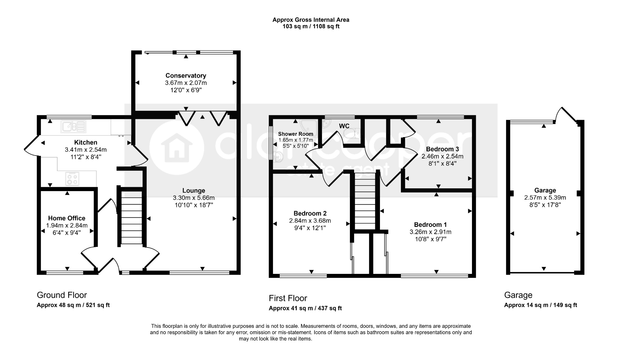11 Burnham Rise, Nuneaton, Warwickshire floorplan