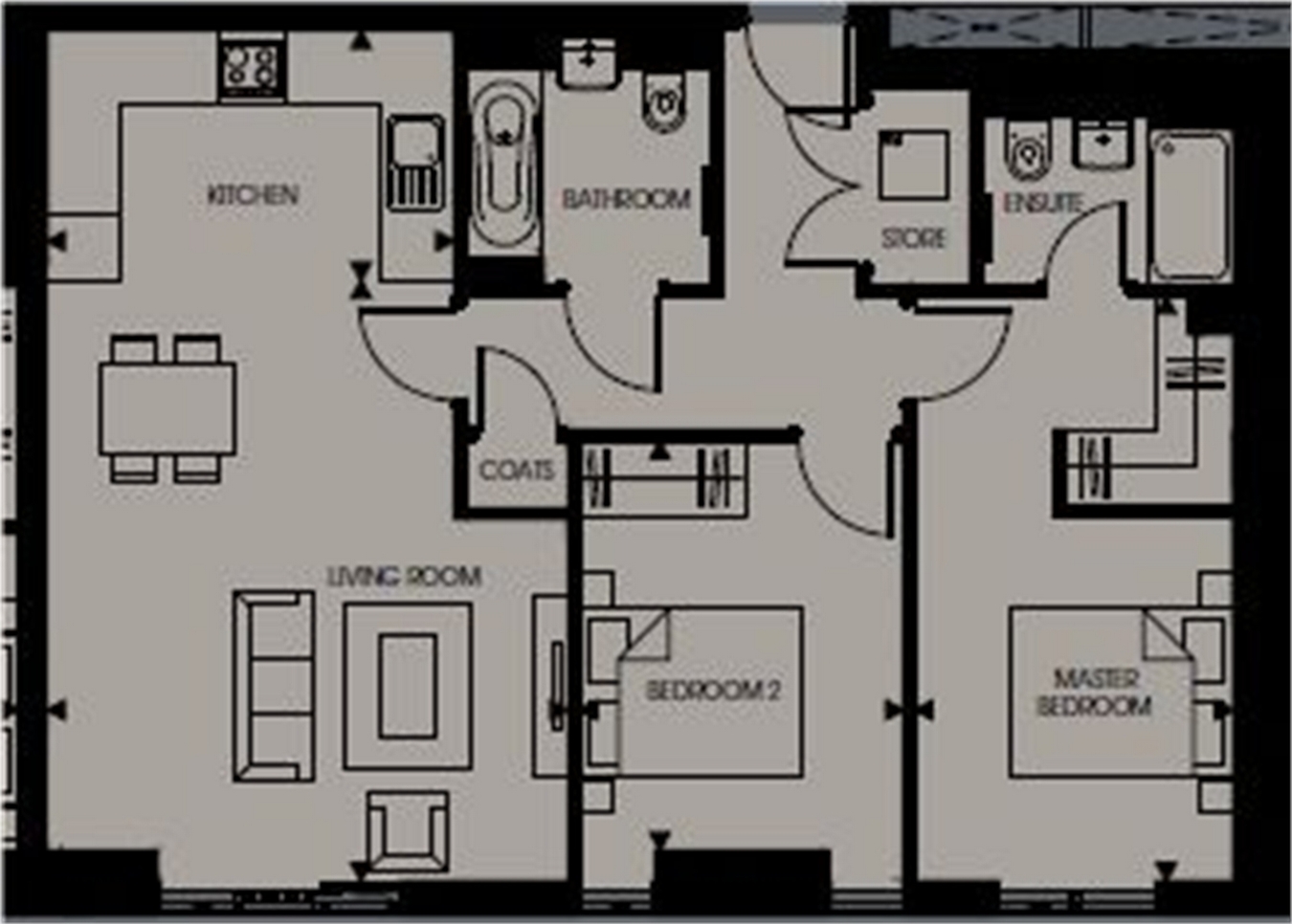 2 Bedrooms Flat to rent in Pinnacle Apartments, Saffron Central Square, Croydon, Surrey CR0