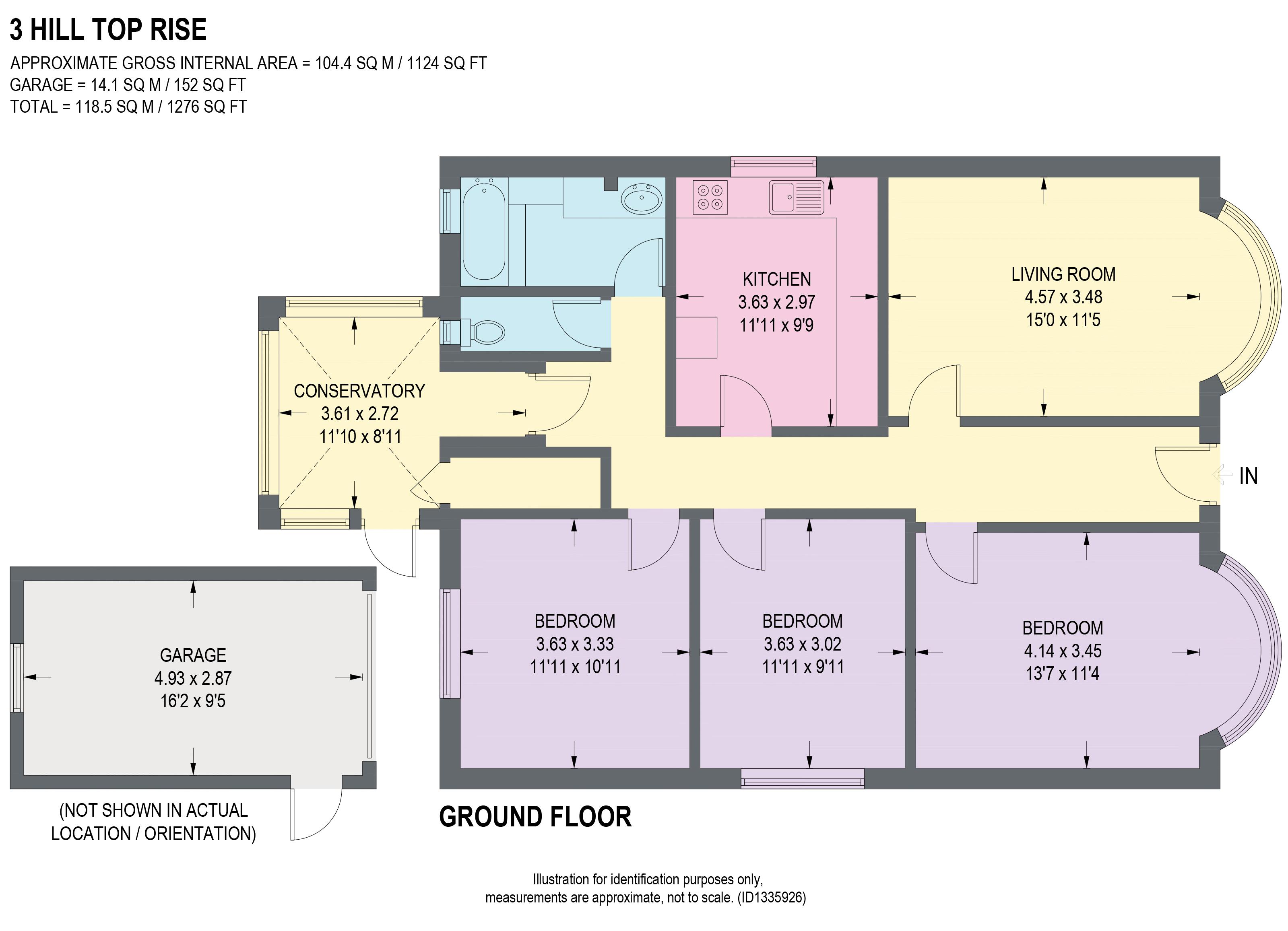 3, Hill Top Rise, Sheffield floorplan