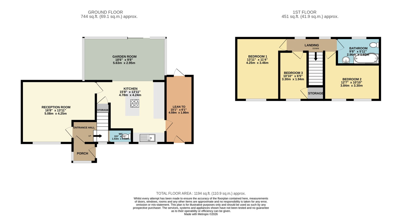 140, Copse Road, Dudley floorplan