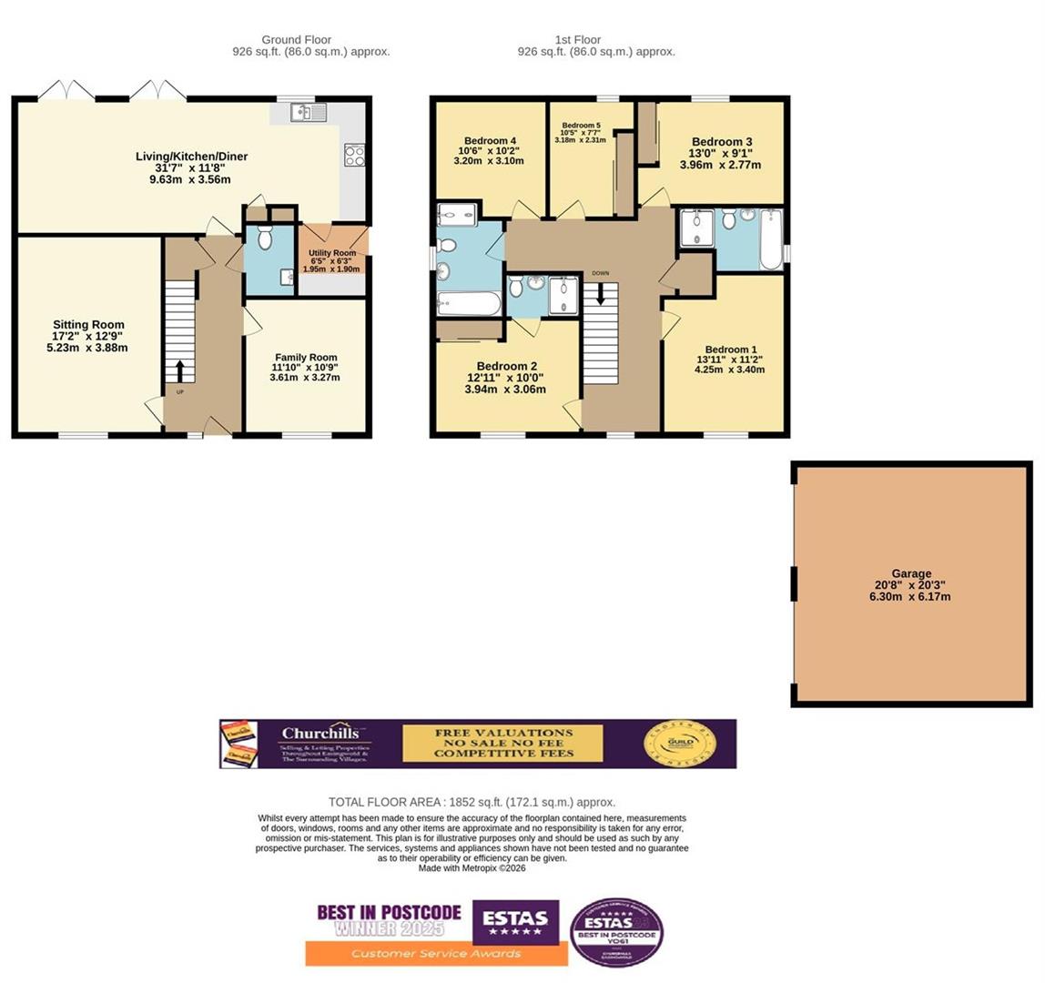 12, Aspen Road, York floorplan