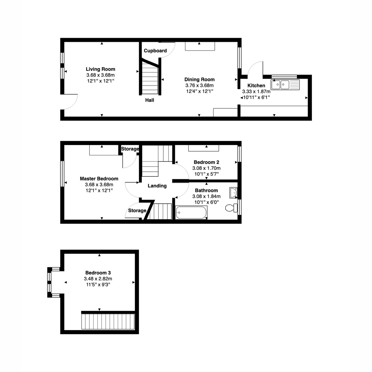 3 Bedrooms Terraced house for sale in Clifton Avenue, Nottingham, 6 NG11