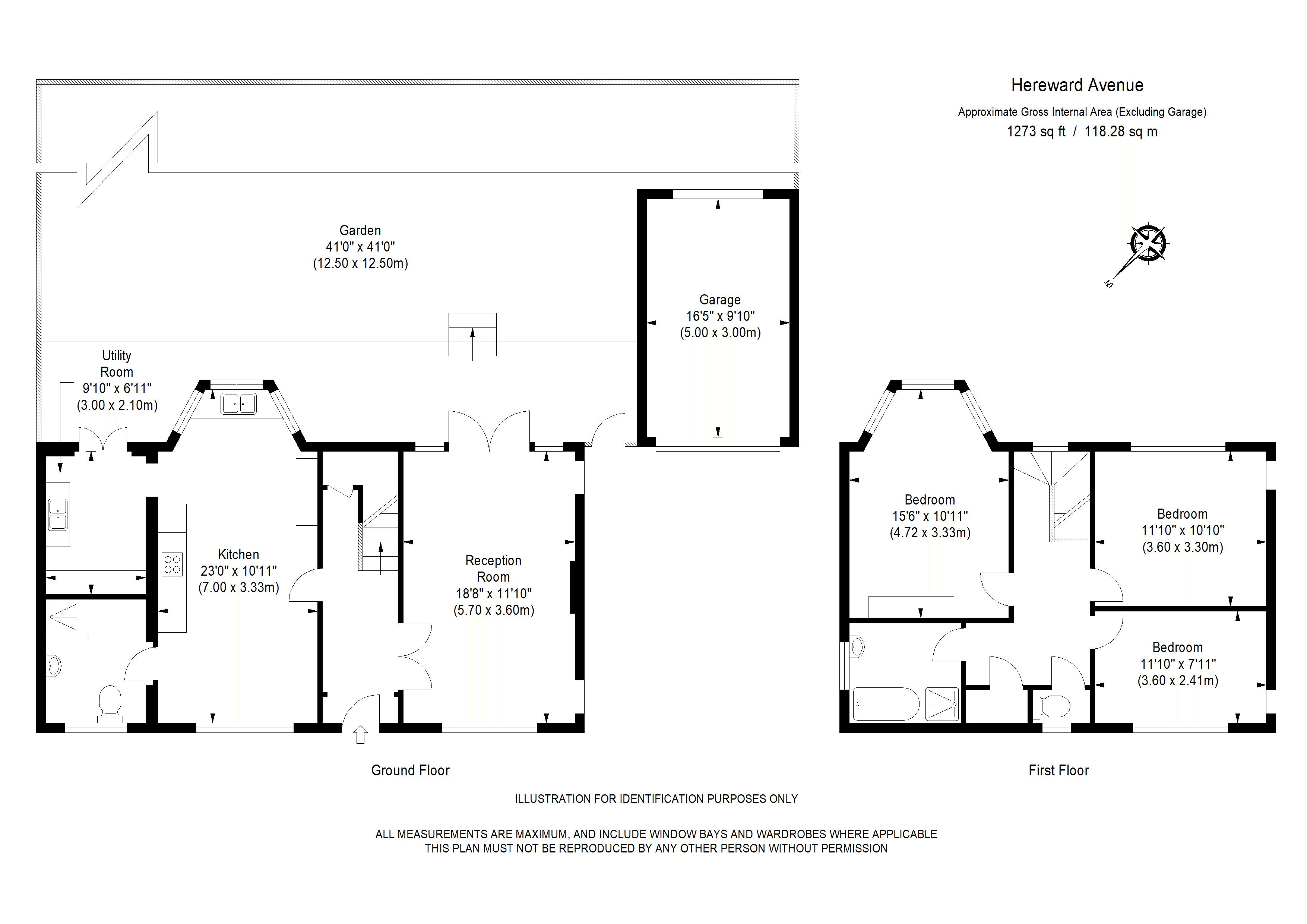 11, Hereward Avenue, Purley floorplan