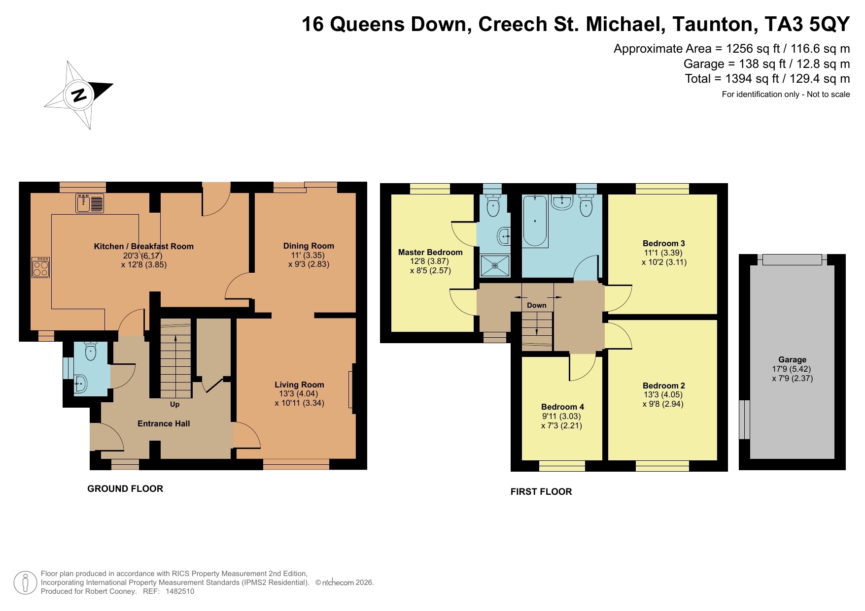 16 Queens Down, Taunton floorplan