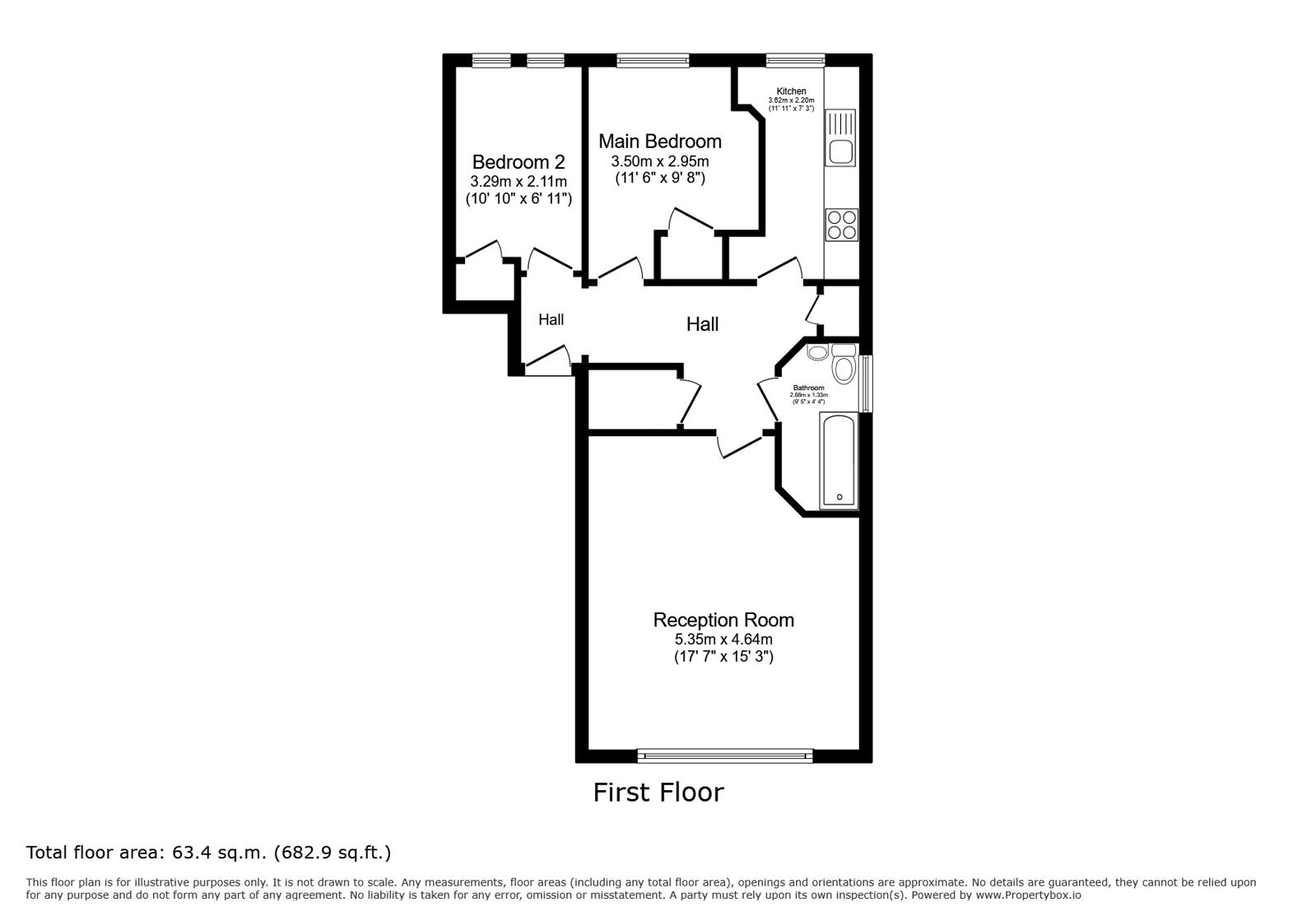 Flat 4 Woodhill House, 19, St. Johns Street, Berkshire floorplan