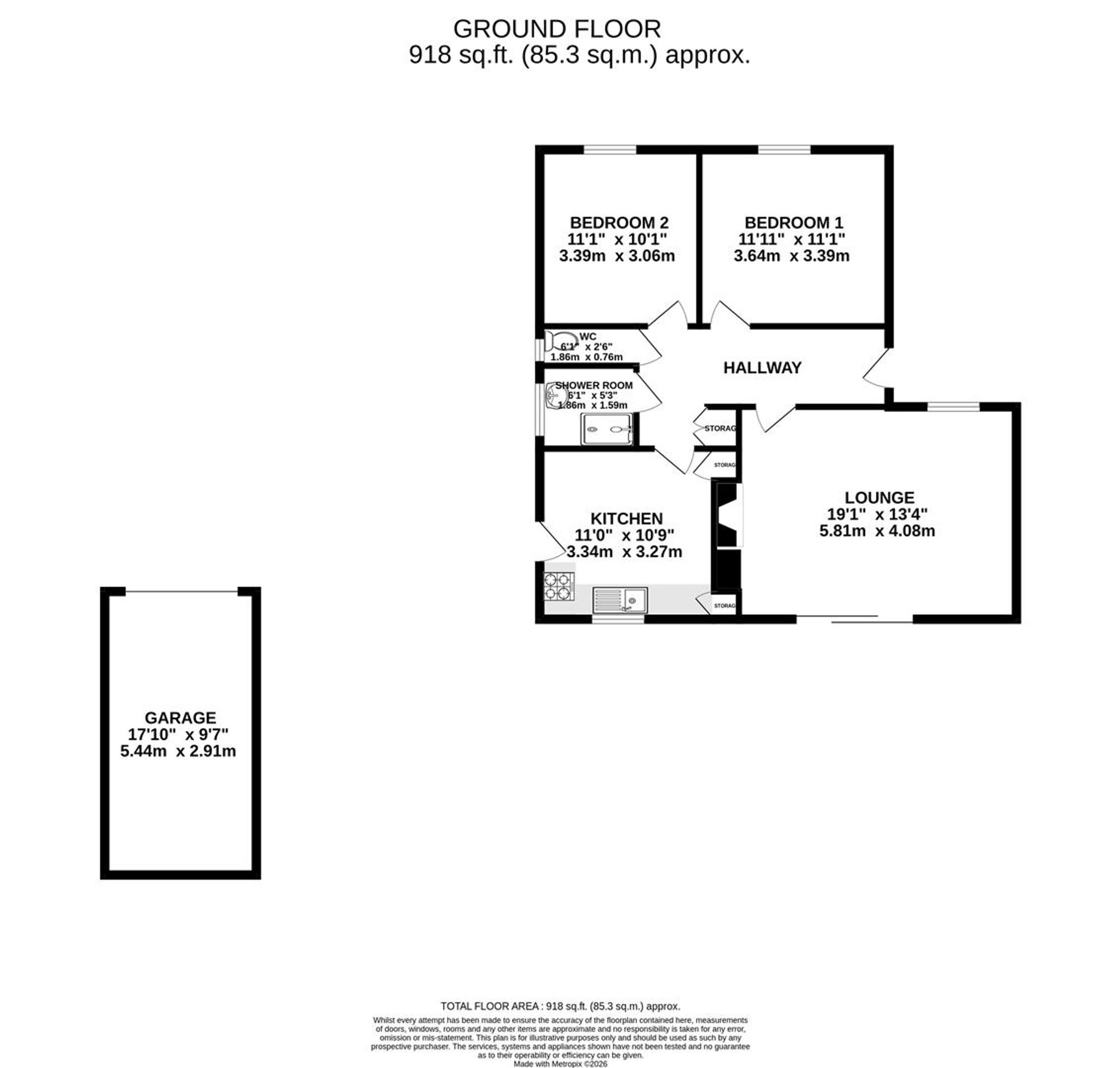 8 Chartwell Avenue, Chesterfield floorplan