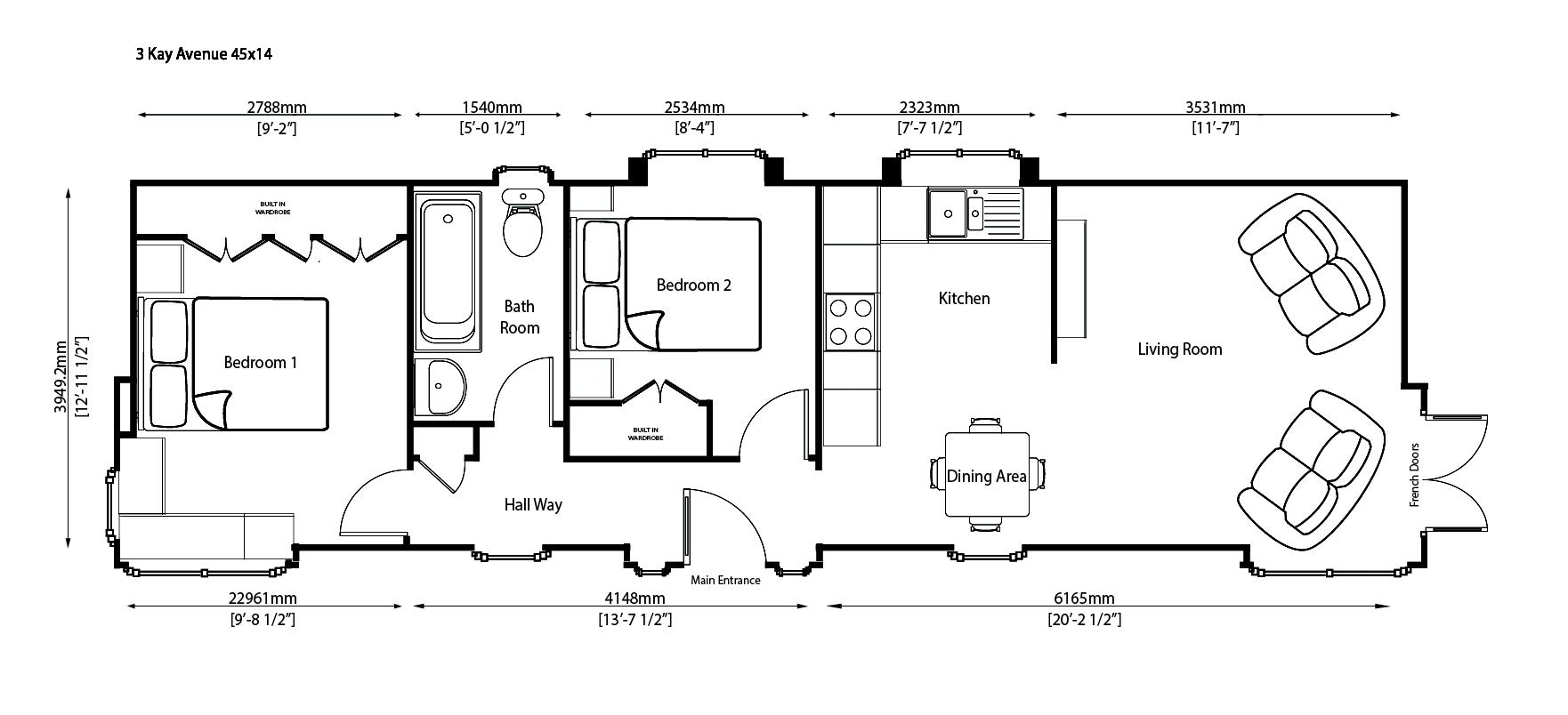 3 Kay Avenue, Weybridge Park Estate, Addlestone floorplan