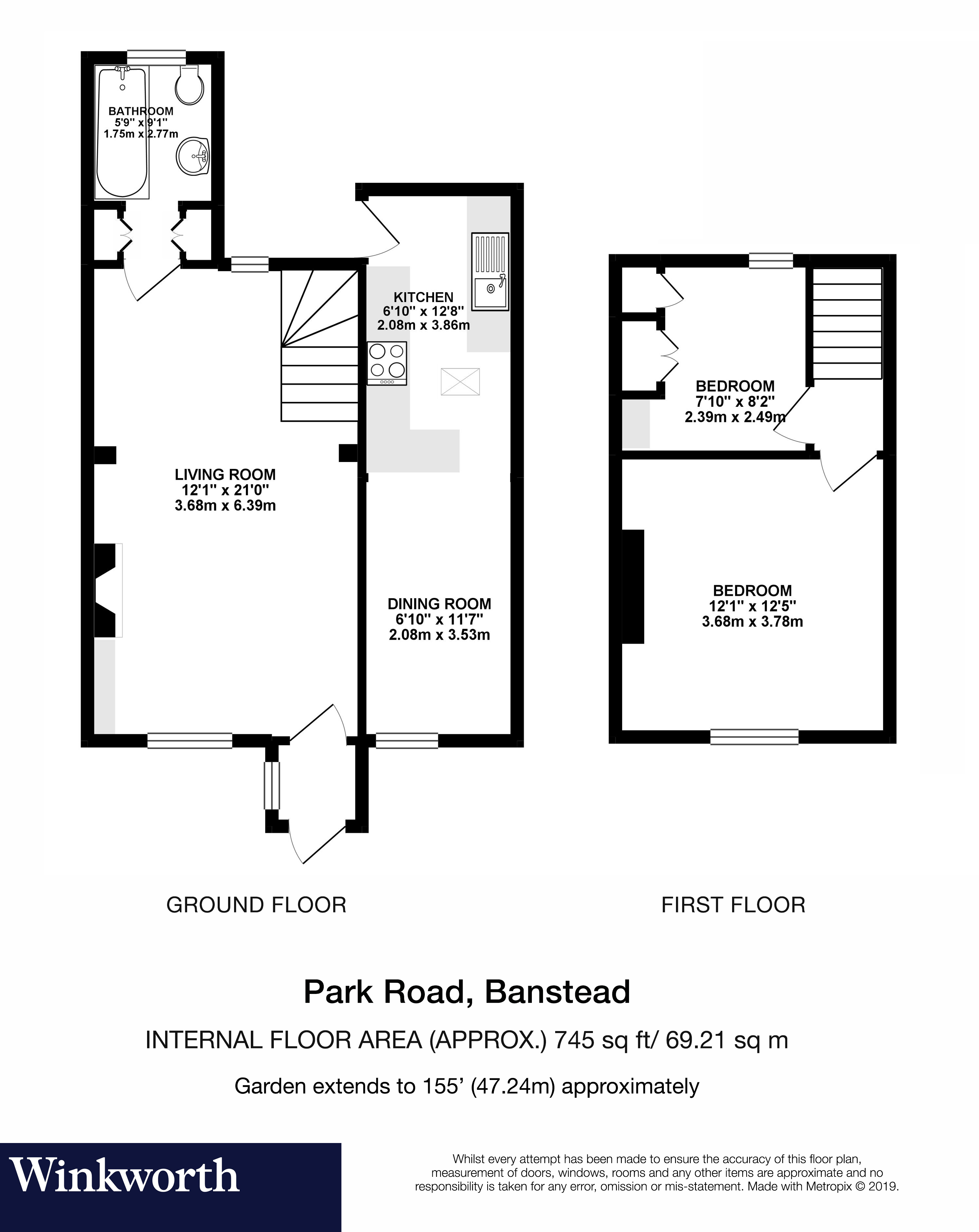 2 Bedrooms End terrace house for sale in Apsley Cottages, Park Road, Banstead, Surrey SM7