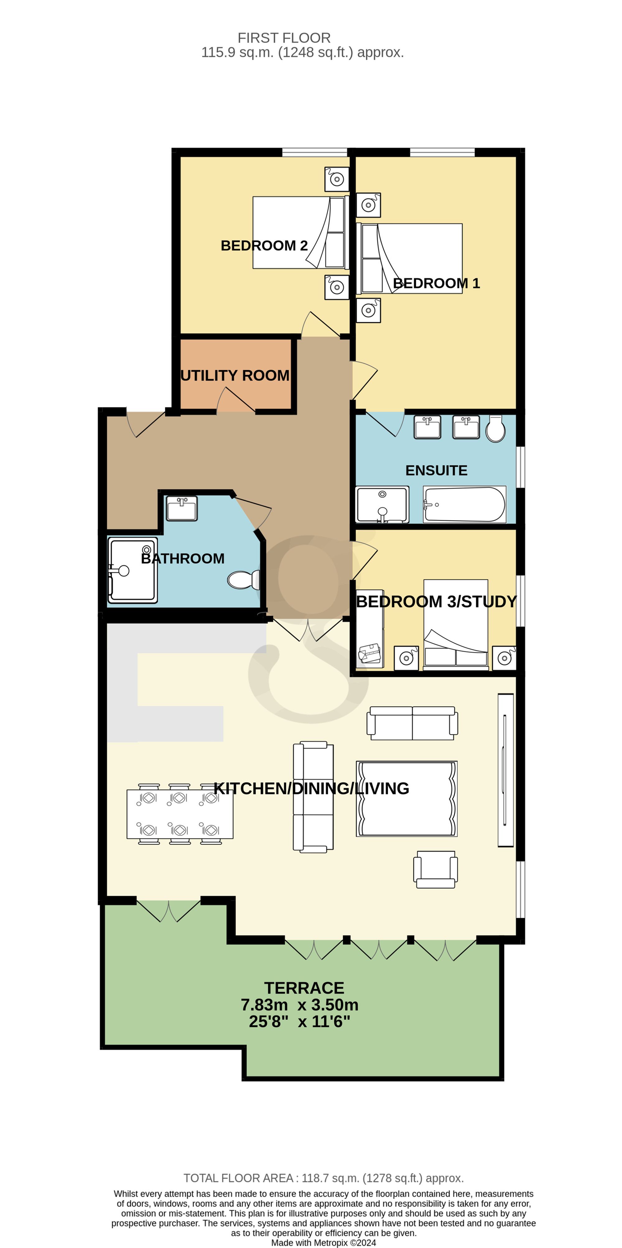 Apt Four, Baycroft, La Route De La Haule, Jersey, Jersey floorplan
