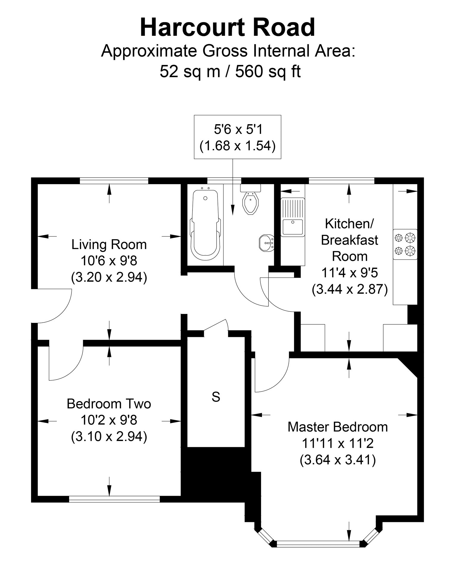 2 Bedrooms Maisonette for sale in Harcourt Road, Camberley, Surrey GU15