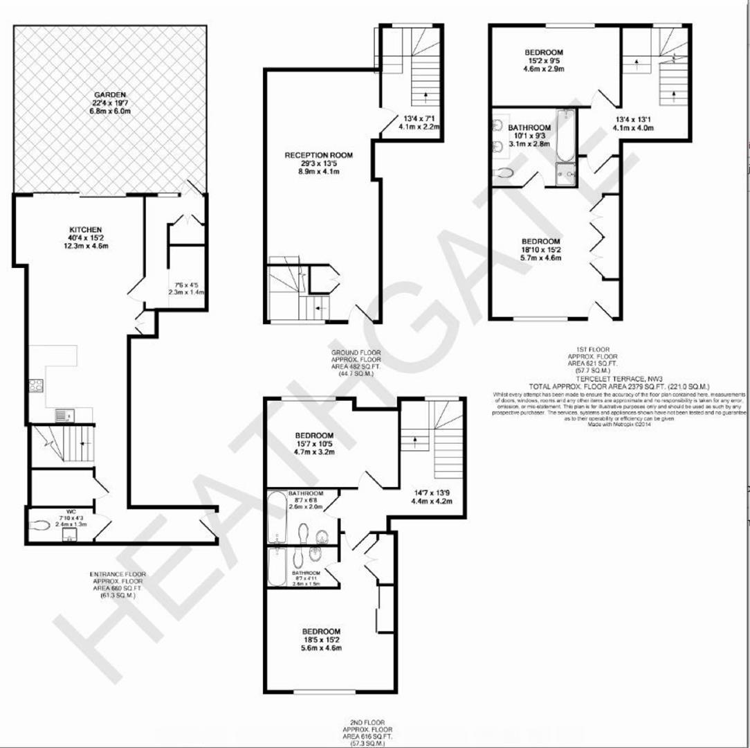 Oak Hill Park, London floorplan