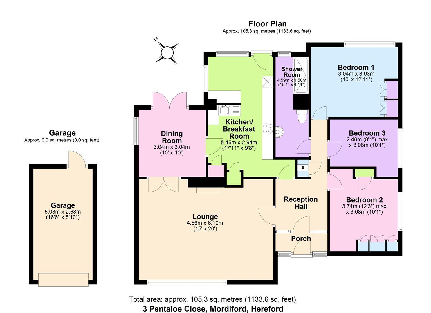 3, Pentaloe Close, Hereford floorplan