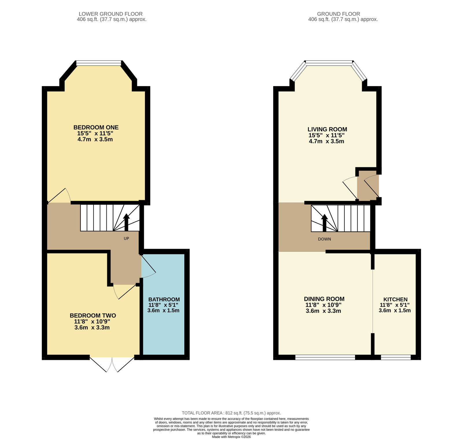 1,Flat 2, Albany Road, Manchester floorplan