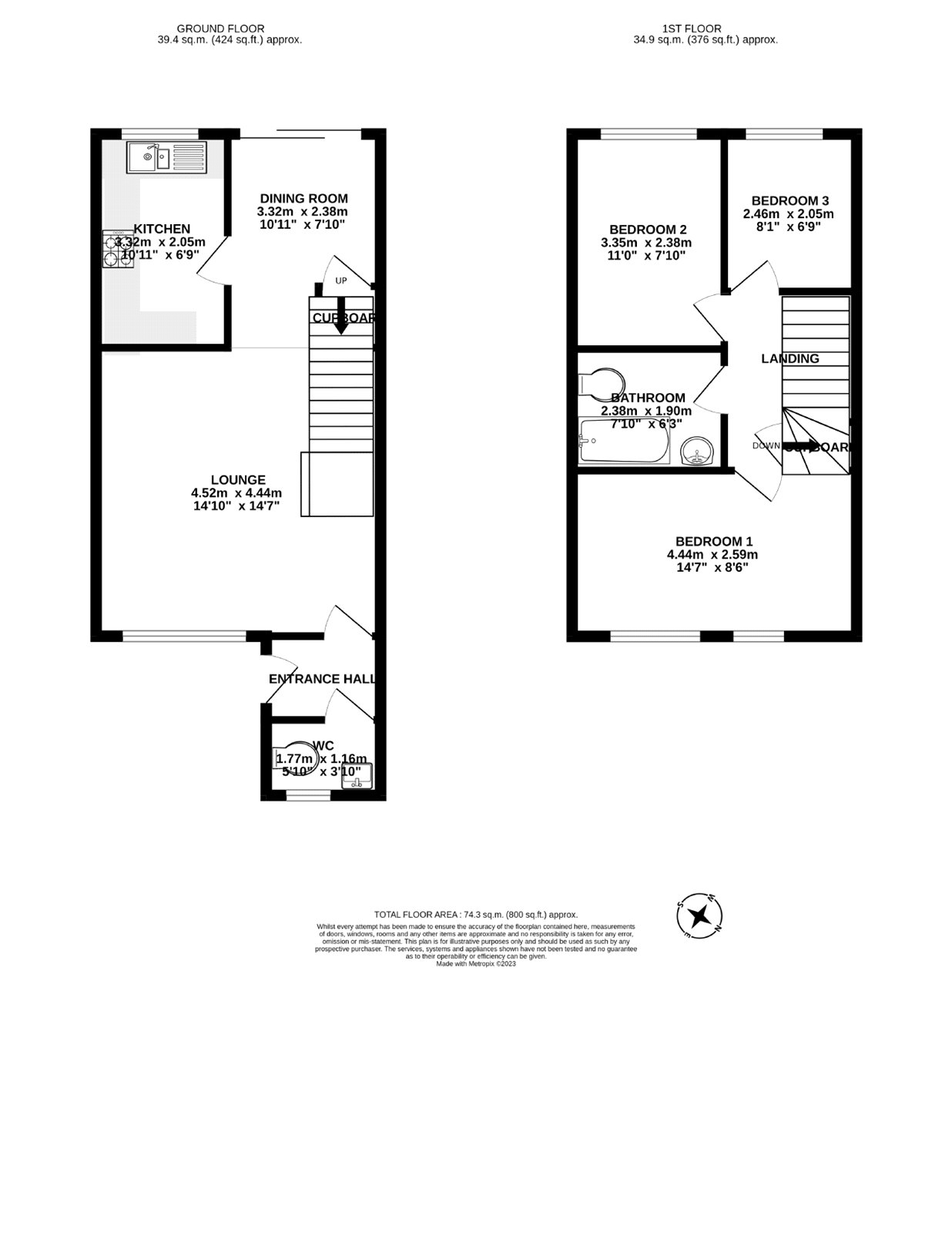 9, Clovelly Close, Pinner floorplan