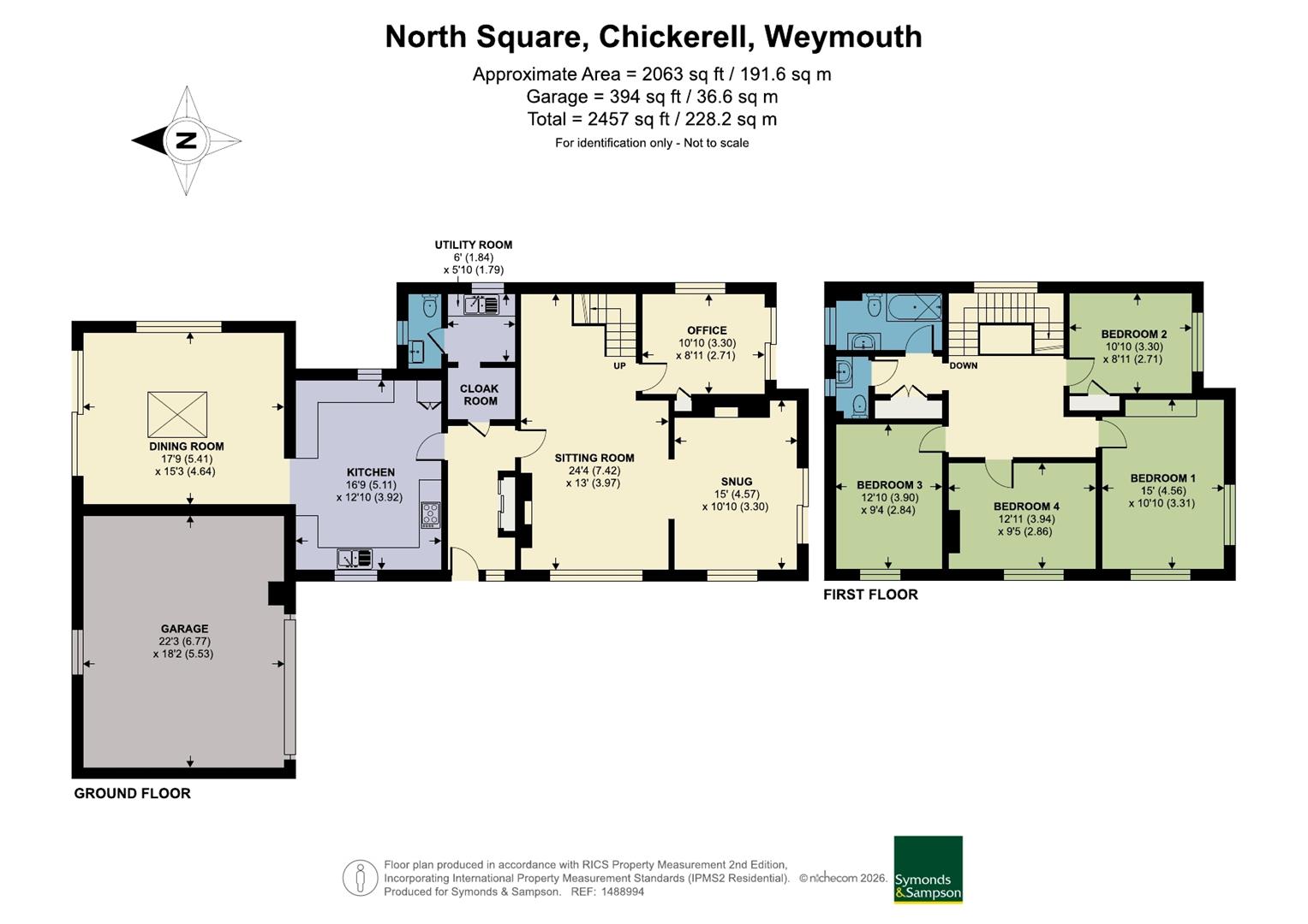 Marleve, 9 North Square, Weymouth floorplan