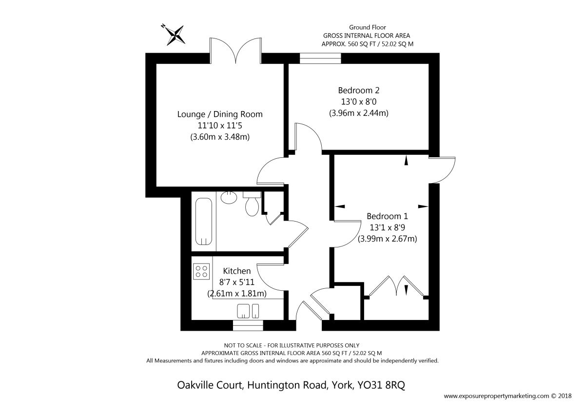 2 Bedrooms Flat for sale in Huntington Road, York YO31