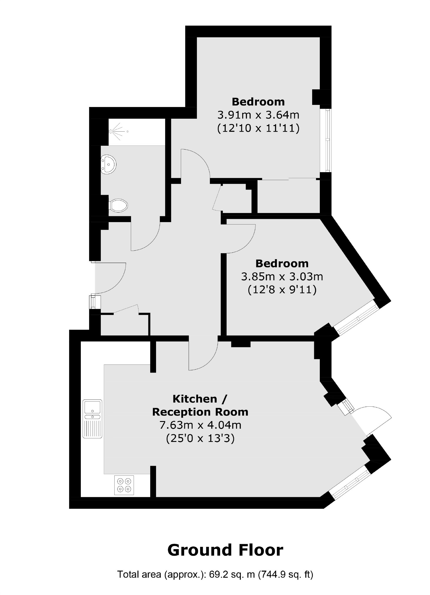 2 Ridgmount Apartments, 7-9, Darlaston Road, London floorplan