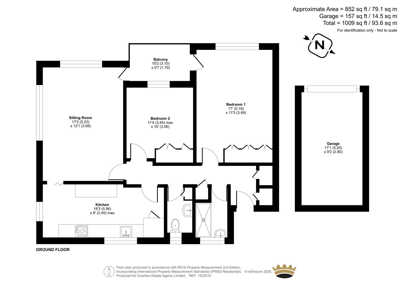 Flat 11, Chatsmore House,, Goring Street, Worthing floorplan