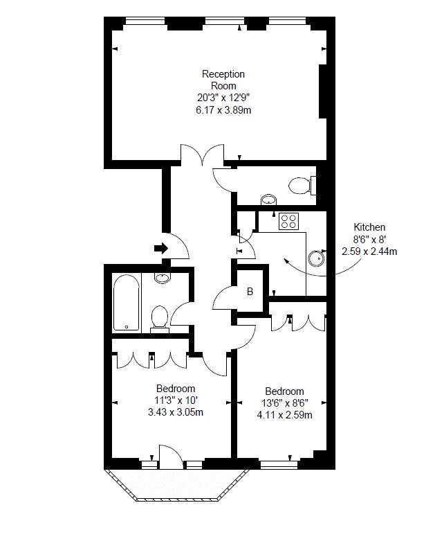 2 Bedrooms Flat to rent in Somerset Court, 79-81 Lexham Gardens, Kensington, London W8