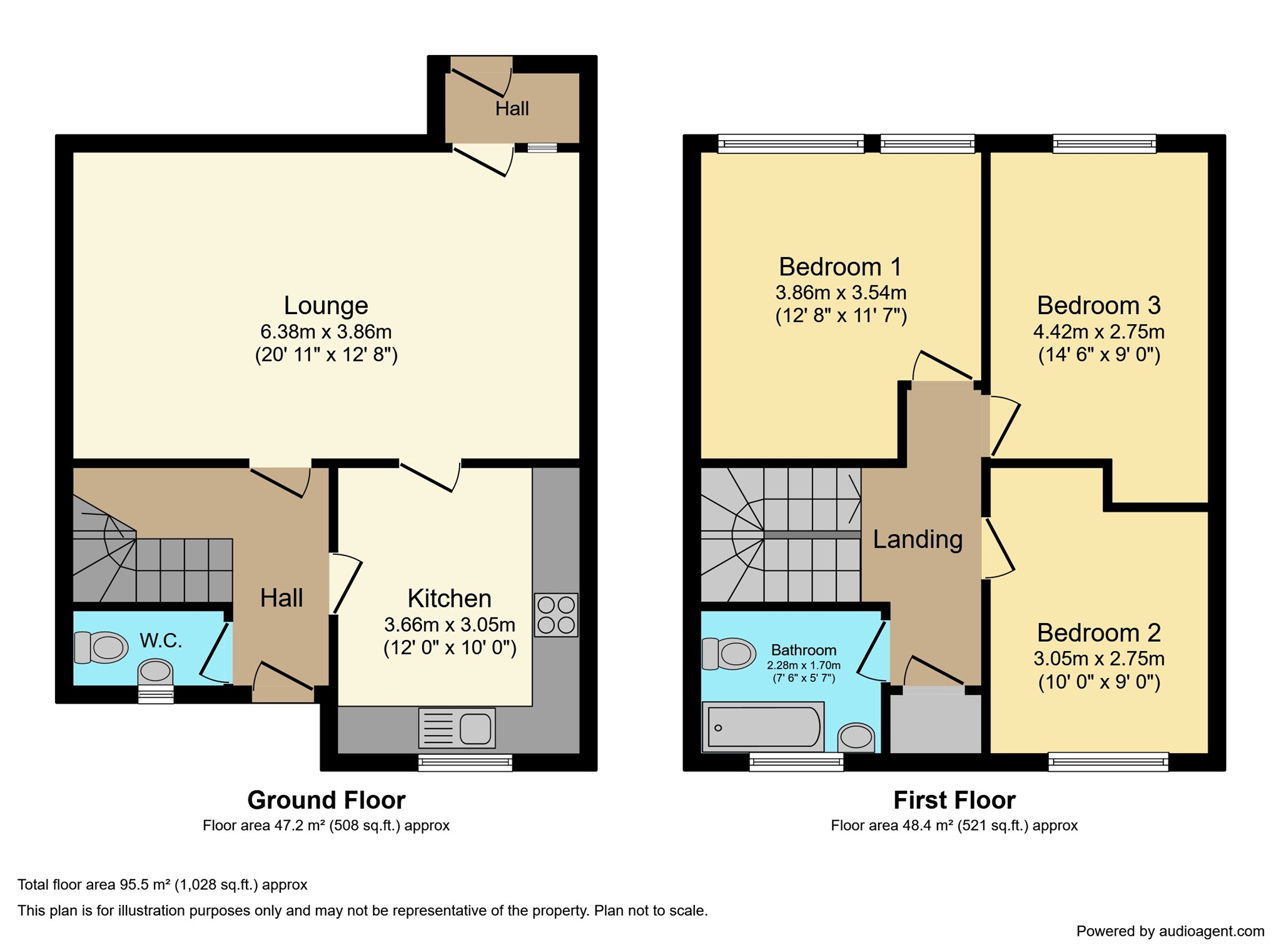 1, Grampian Way, Winsford floorplan