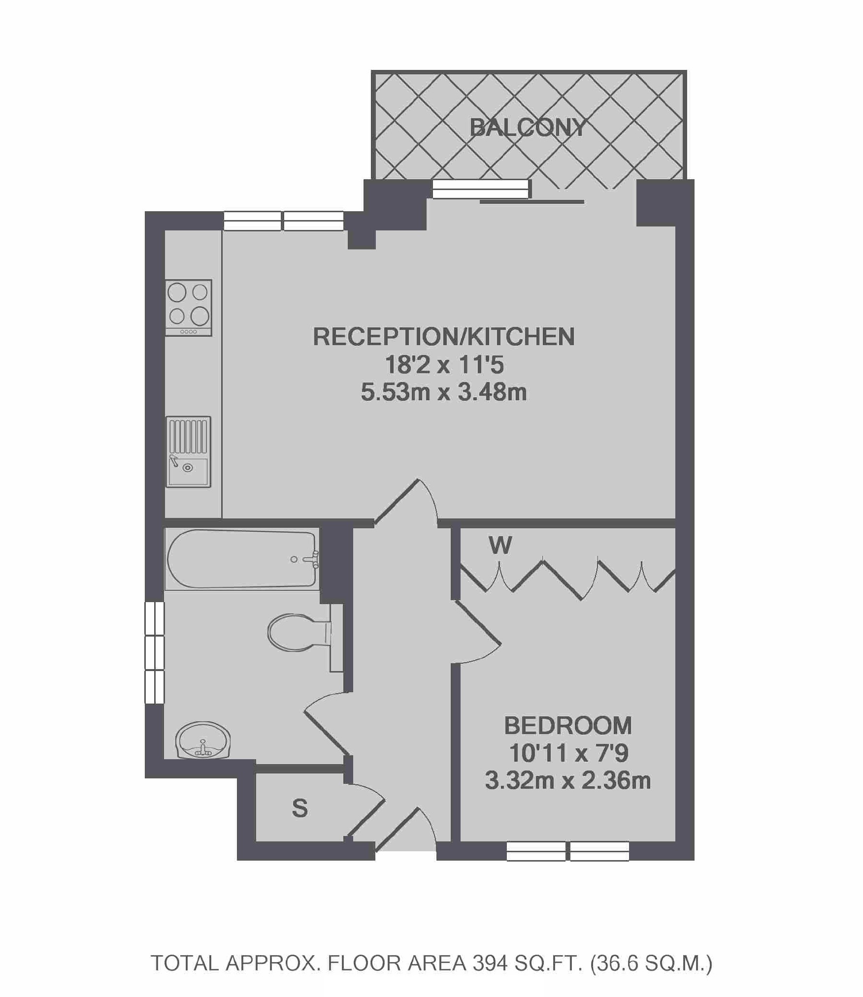 110 Wellesley Court, Maida Vale, London floorplan