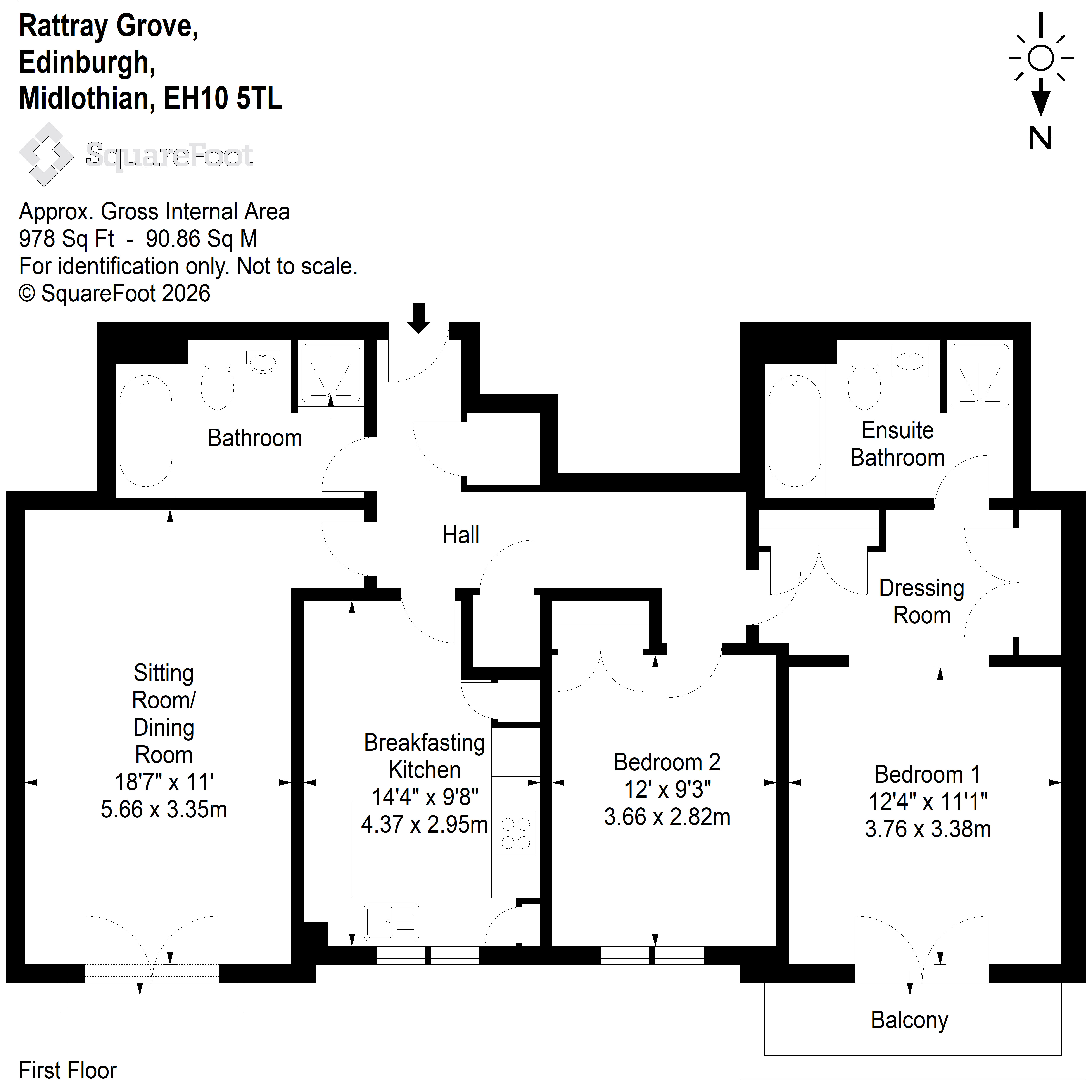 34/5, Rattray Grove, Edinburgh floorplan