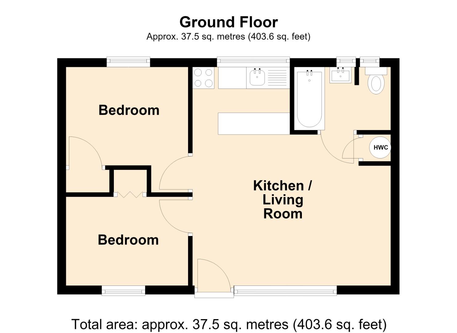 Chalet 156, Romney Sands Holiday Park, The Parade, Greatstone floorplan