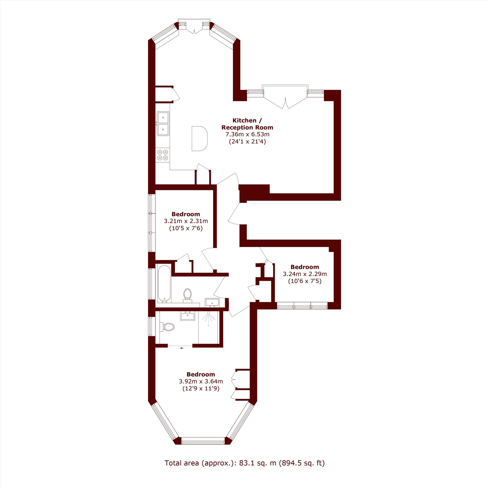 The Ridgeway, London floorplan