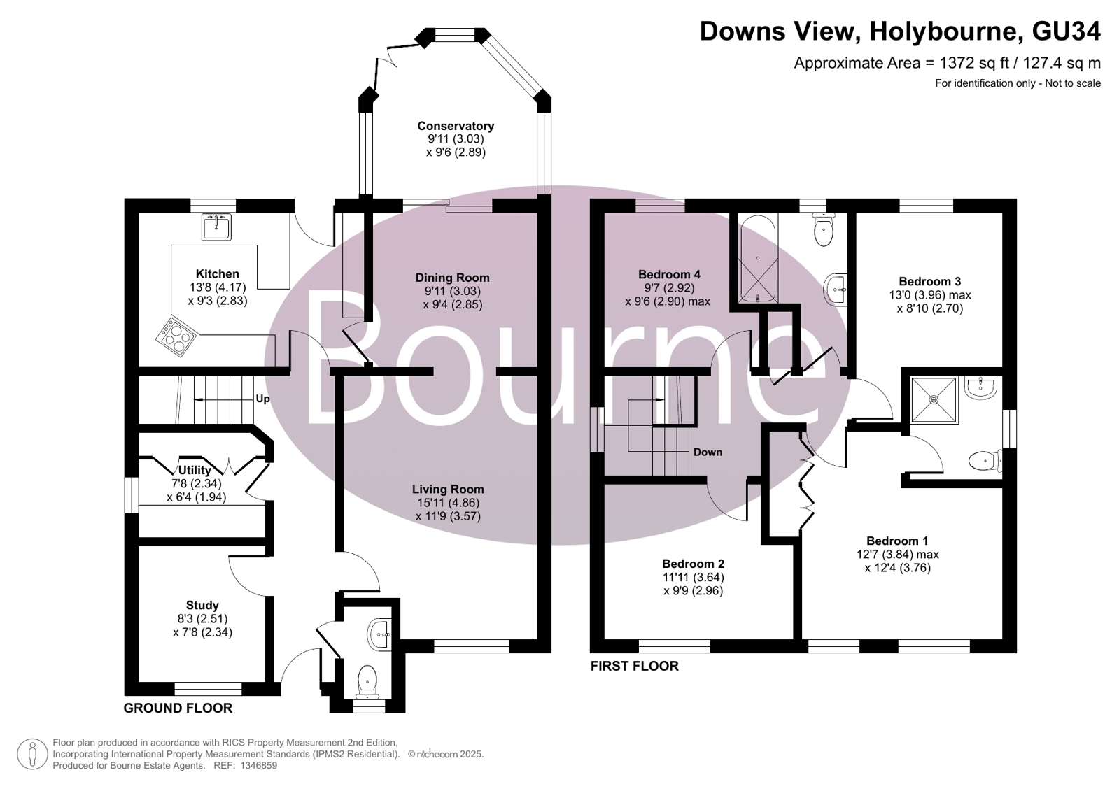 12, Downs View, Holybourne floorplan