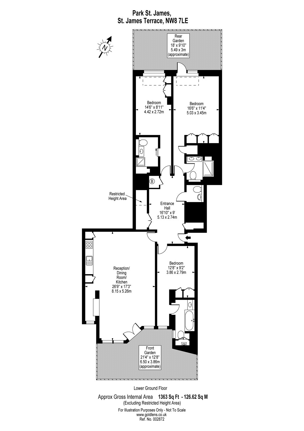 3 Bedrooms Flat to rent in Park St. James, St. James's Terrace, St Johns Wood NW8