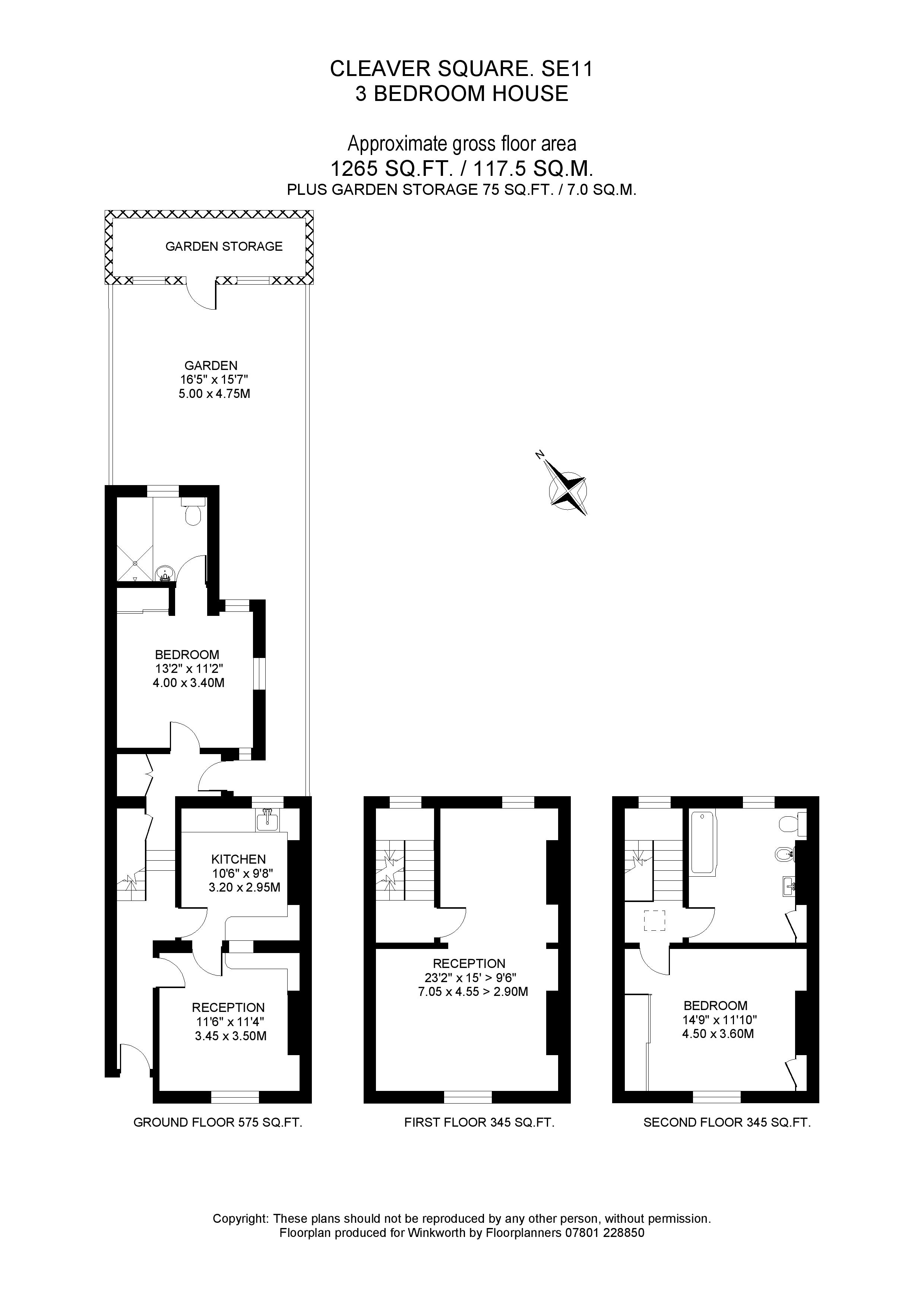 Cleaver Square, Kennington, London SE11, 3 bedroom detached house for
