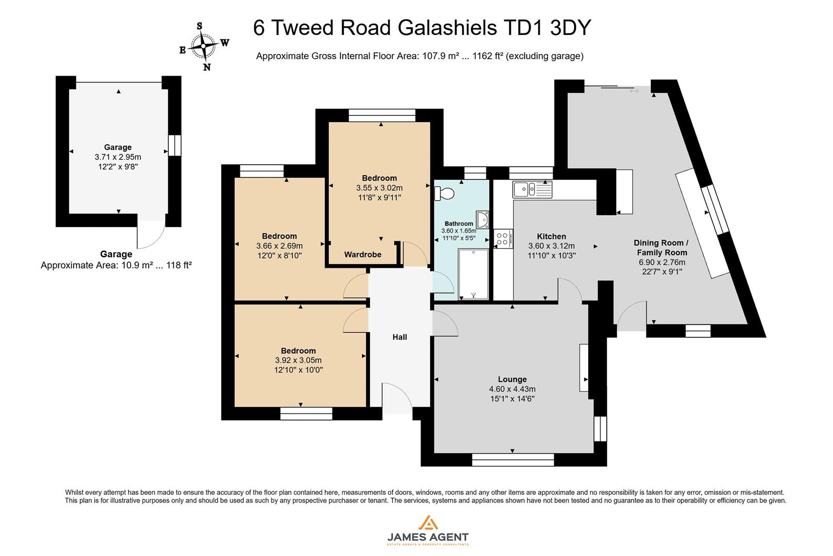 6, Tweed Road, Galashiels floorplan