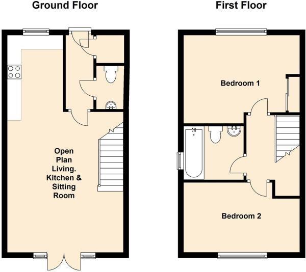 2 Bedrooms Terraced house for sale in Parsons Green, Langley Country Park, Derby DE22