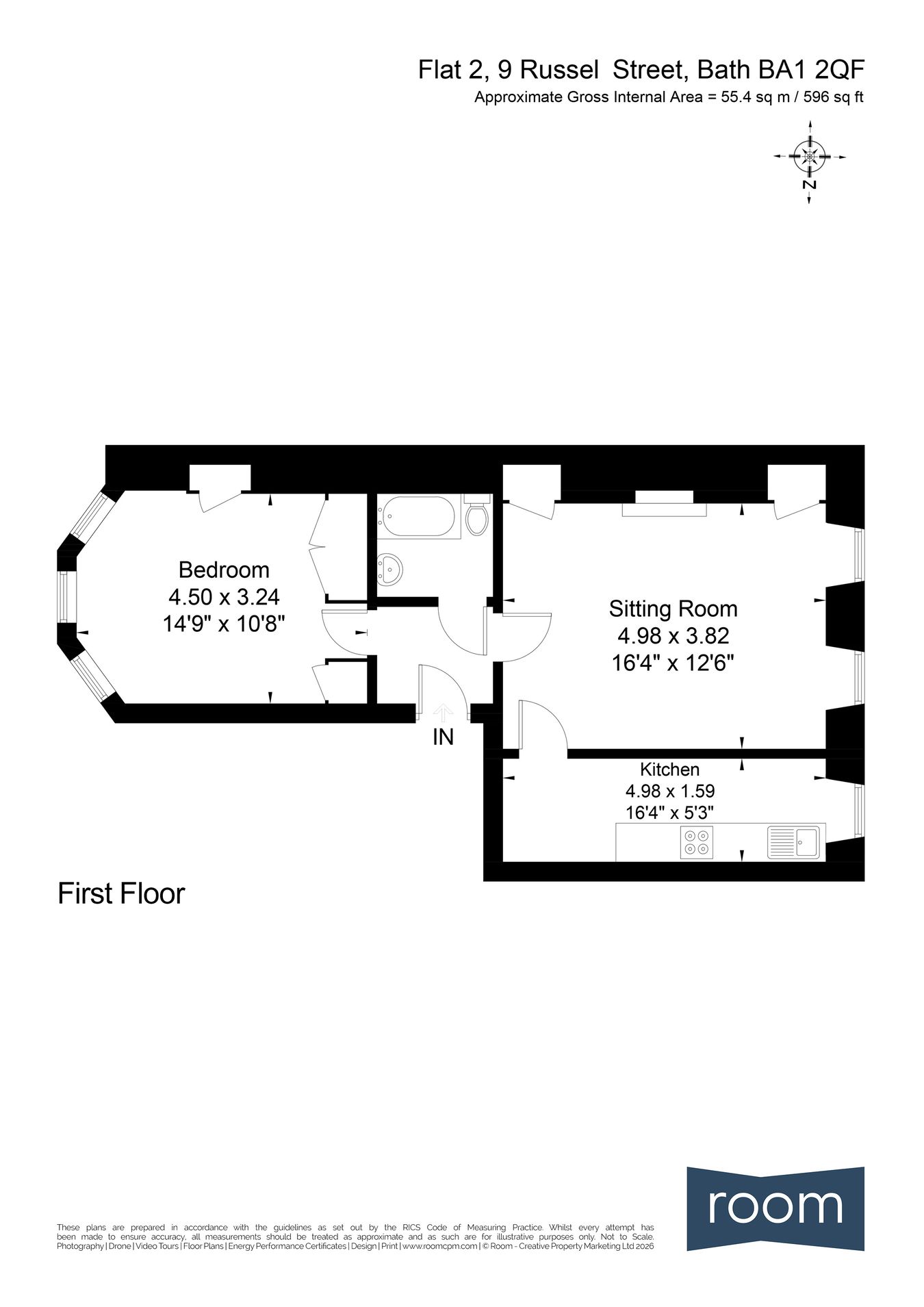Apartment 2, Russel Street, Bath floorplan