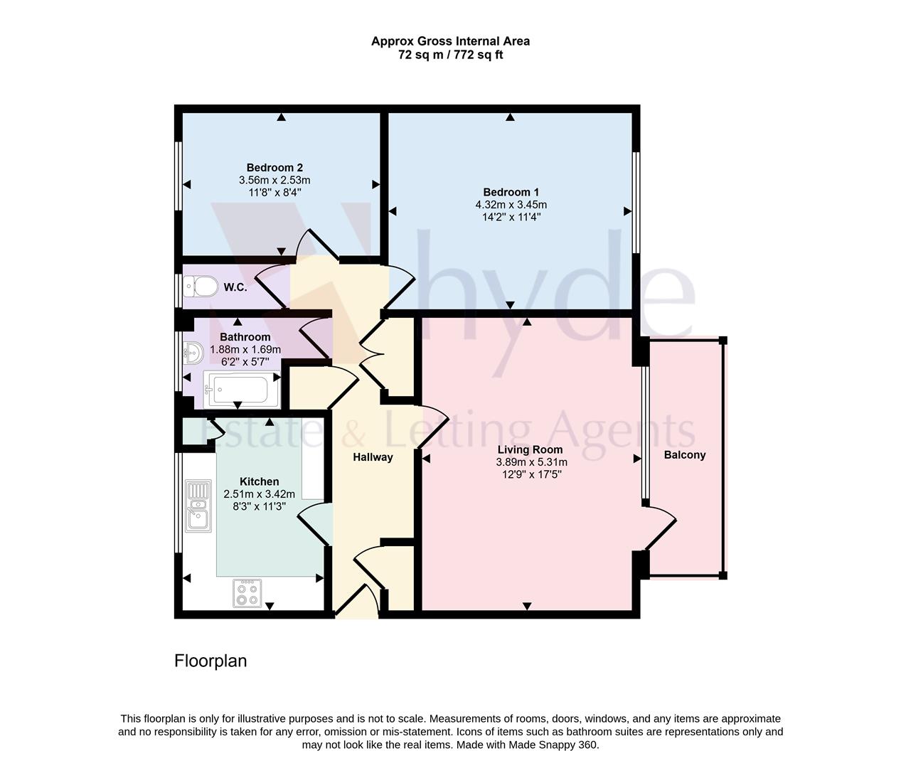 Flat 24, Milton Court, Bury Old Road floorplan