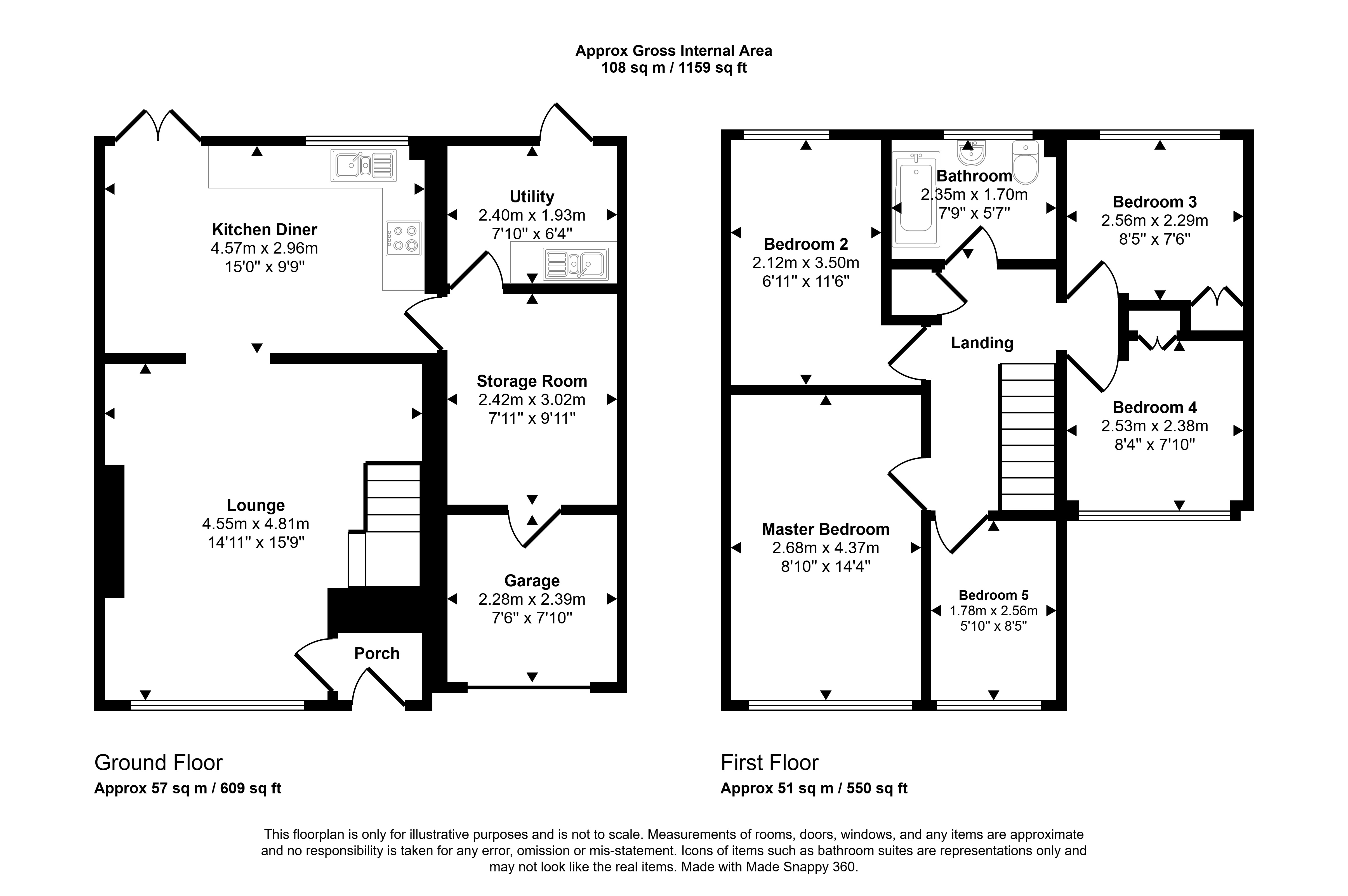 19, Lanercost Park, Cramlington floorplan