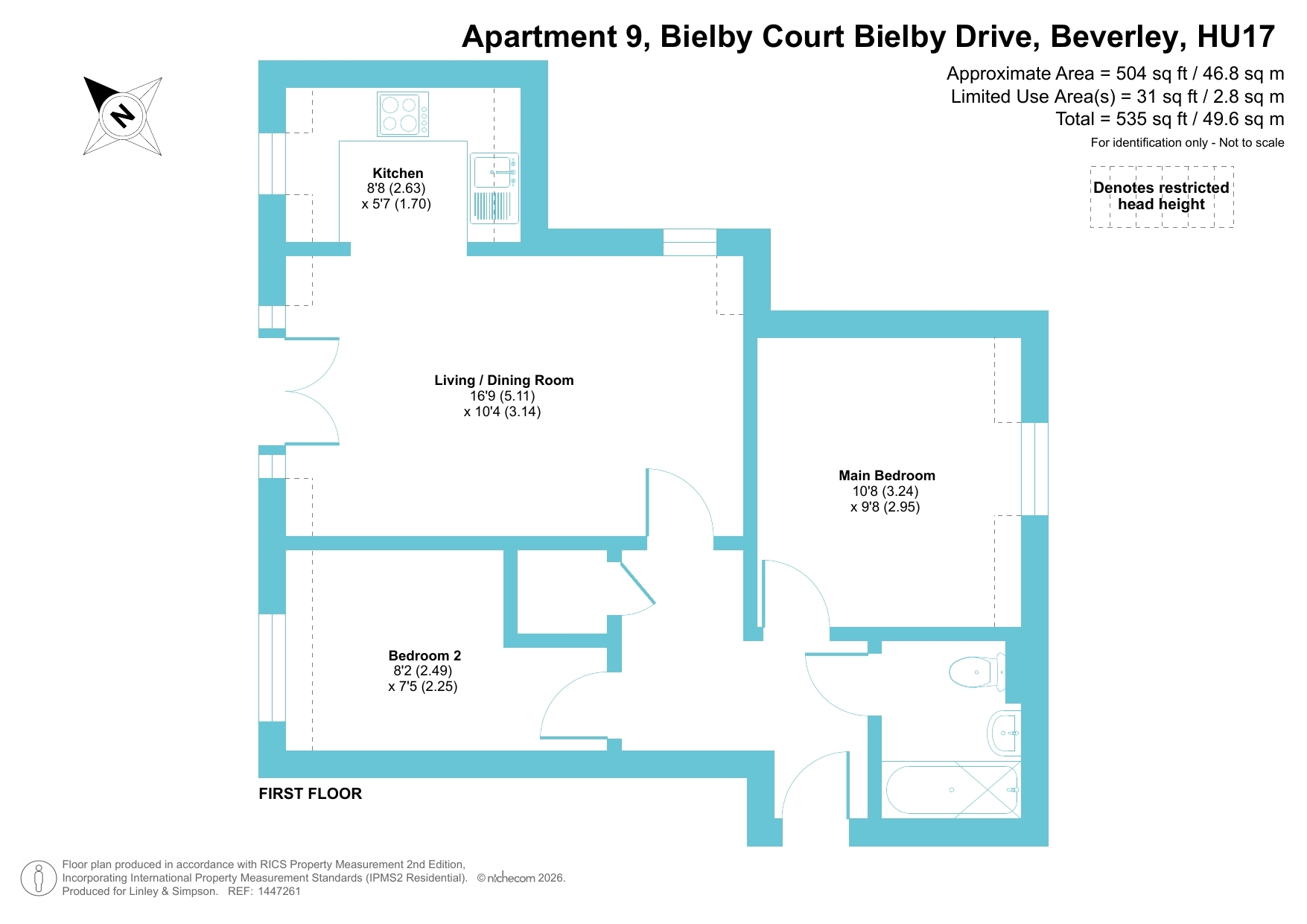 Apartment 9, Bielby Court,, Bielby Drive, Beverley floorplan