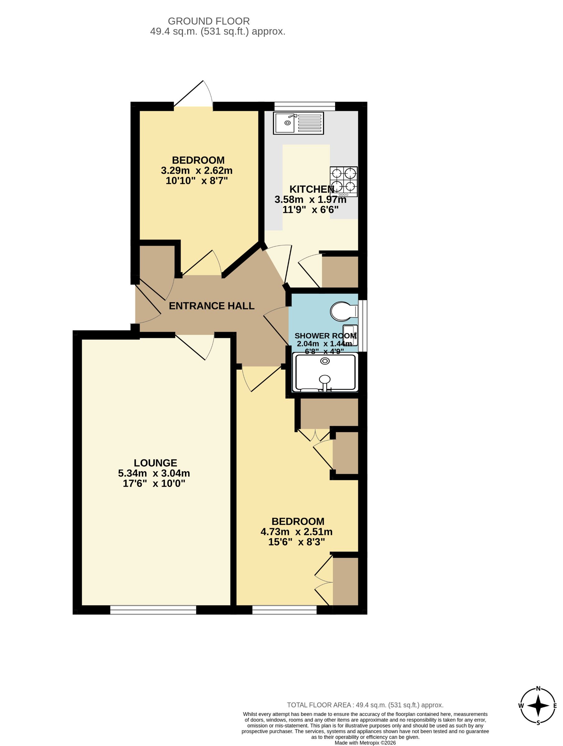 1 Pebble Court, Paignton floorplan