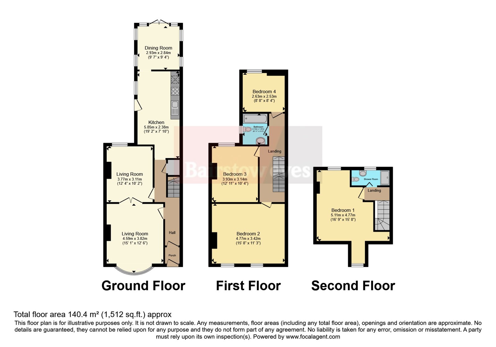 134, Oxford Road, Birmingham floorplan