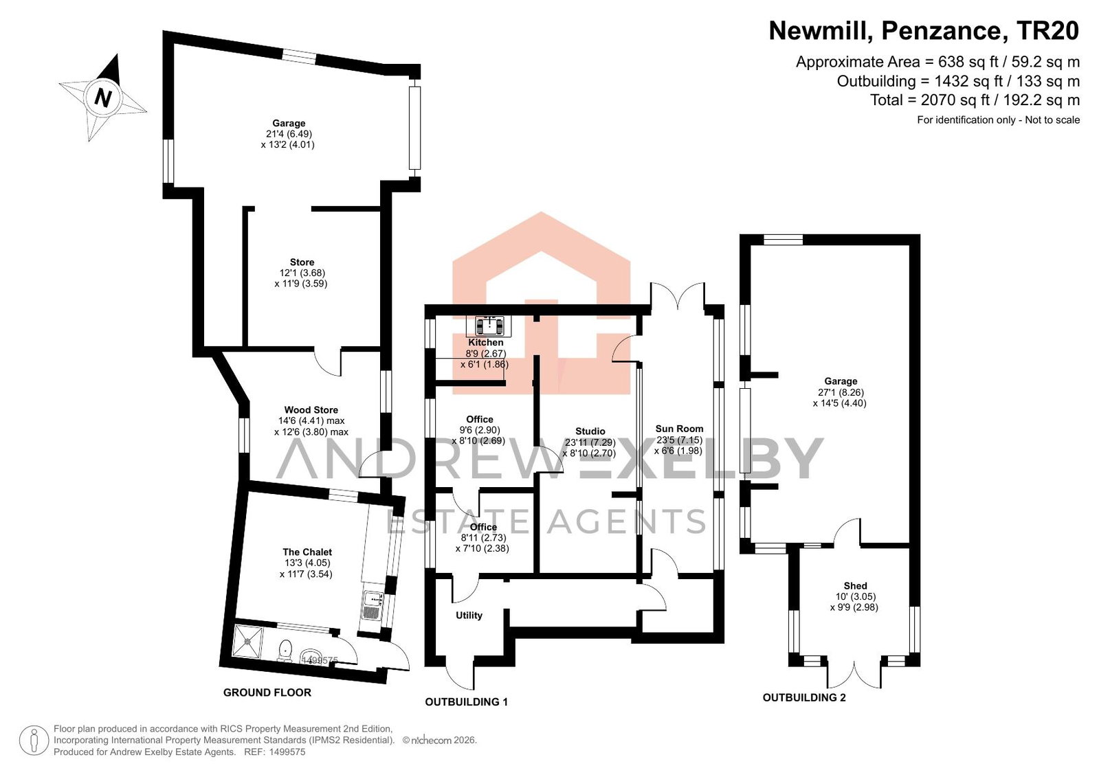 The Chalet, Land and Outbuildings, Penzance floorplan